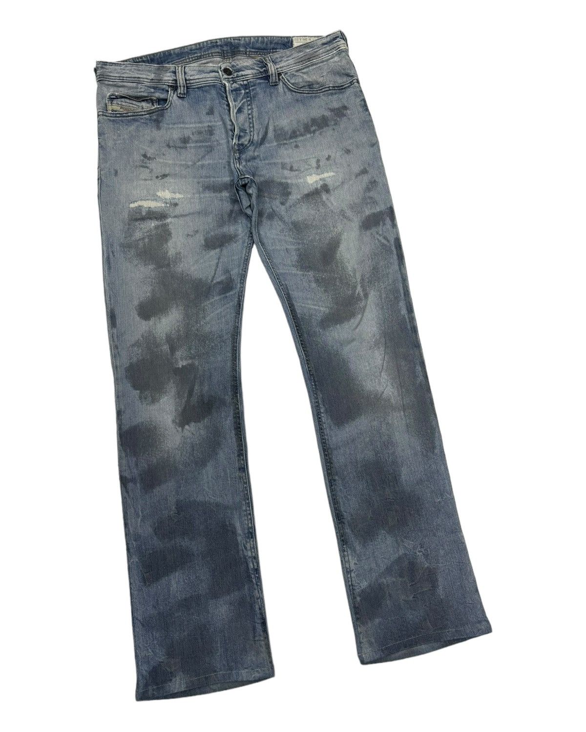 Diesel RARE DIESEL TATTOO ART DISTRESSED DENIM JEANS Size US 35 - 3 Thumbnail