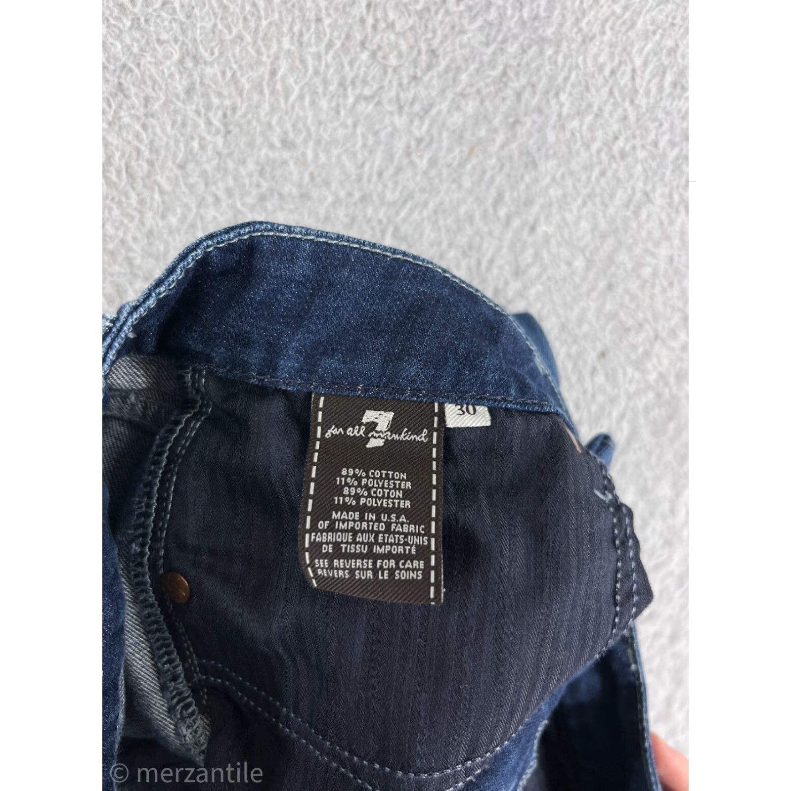 Vintage Seven7 Womens Denim Jeans 30 Blue Bootcut Distressed Embroidered Cotton Blend 2000s Size 30" / US 8 / IT 44 - 5 Thumbnail