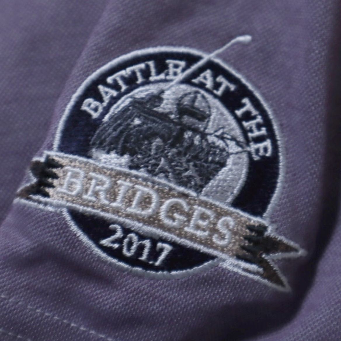 TravisMathew Travis Mathew Battle at the Bridges Cotton Blend Polo Shirt Purple Men's L Size US L / EU 52-54 / 3 - 6 Thumbnail