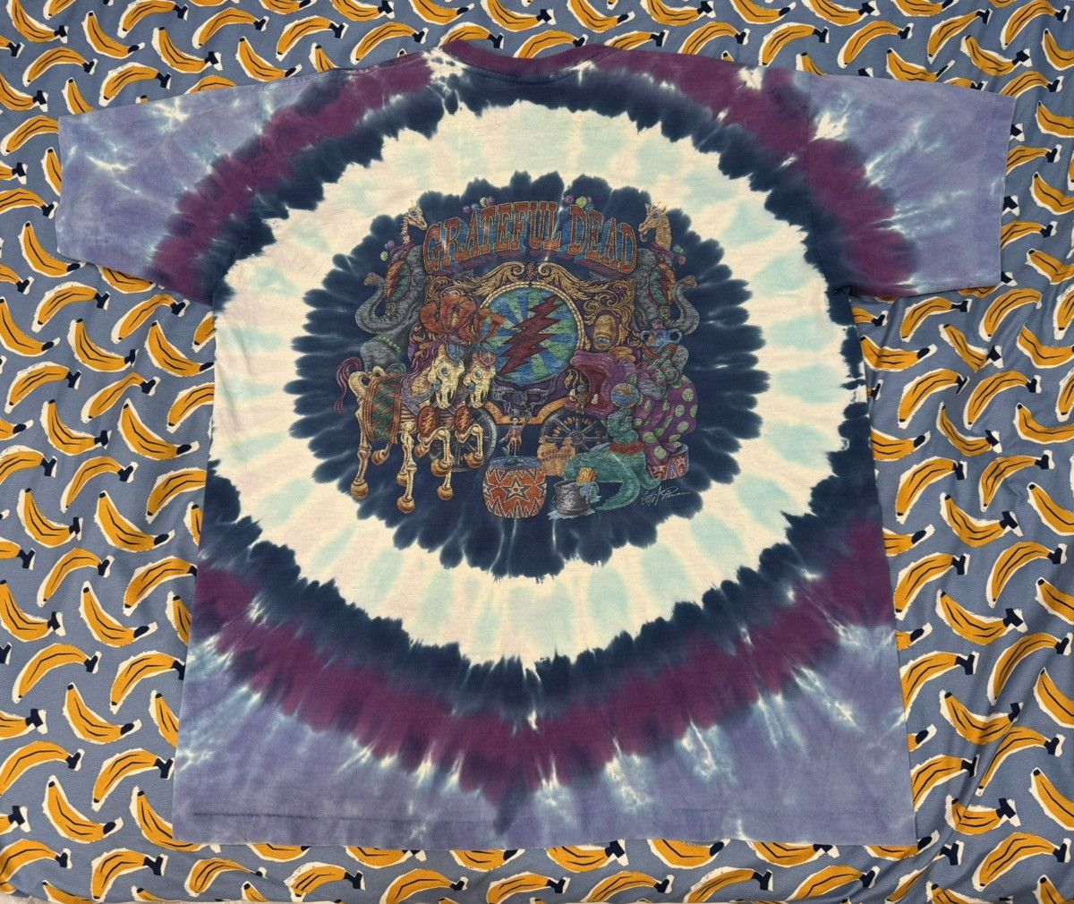 Grateful Dead Vintage Liquid Blue Grateful Dead Circus Shirt Size US L / EU 52-54 / 3 - 2 Thumbnail