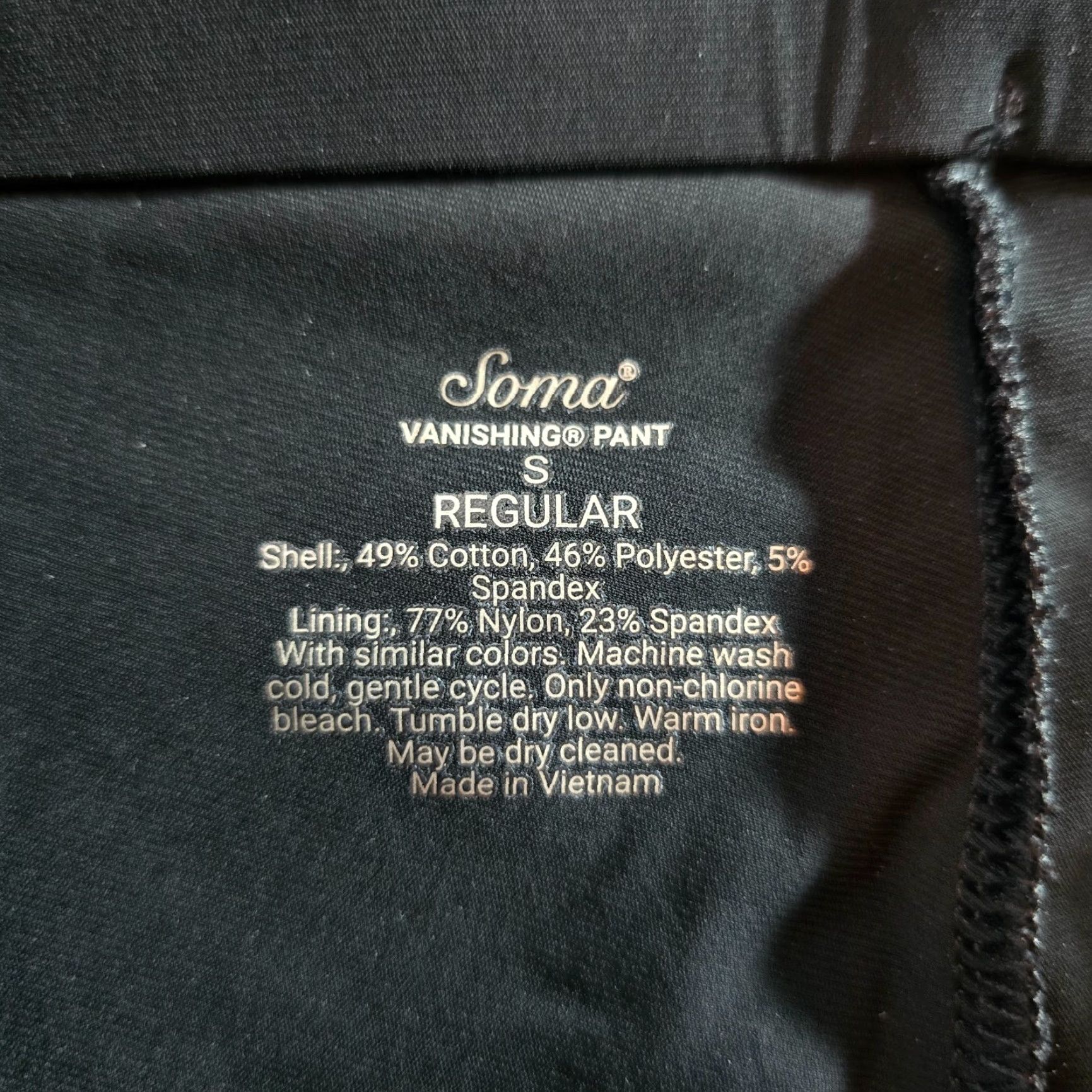 Vintage Soma Pants Women Size Small Black Ponte Straight Leg Stretch Dress Pants Capsule Basic Size 28" / US 6 / IT 42 - 3 Thumbnail