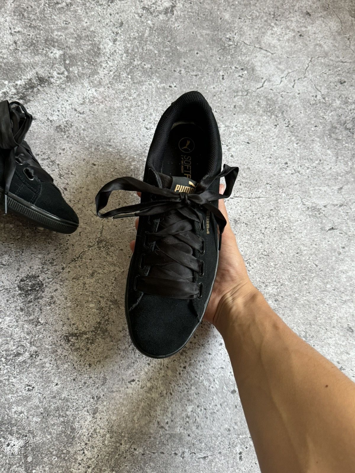 Puma × Vintage Vintage Puma Y2K black glamour sneakers shoes Size US 10.5 / IT 40.5 - 9 Thumbnail