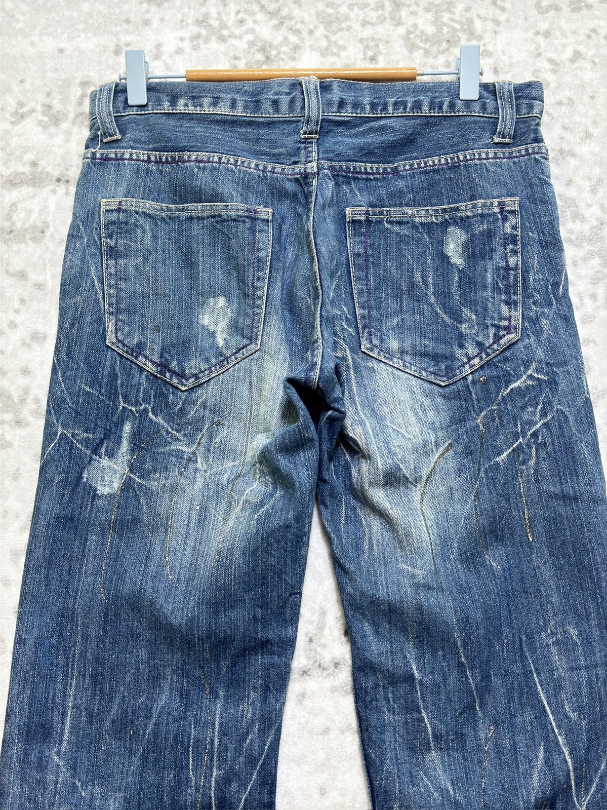Hysteric Glamour NYLAUS Studded Claw Mark Glitter Splash Denim Jeans Size US 30 / EU 46 - 8 Thumbnail