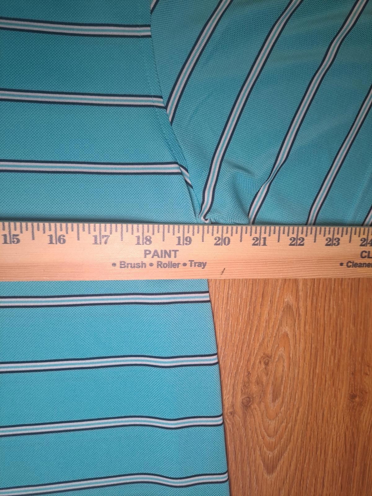 PING PING Performance Golf Polo Shirt Medium Turquoise Striped Size US M / EU 48-50 / 2 - 7 Thumbnail