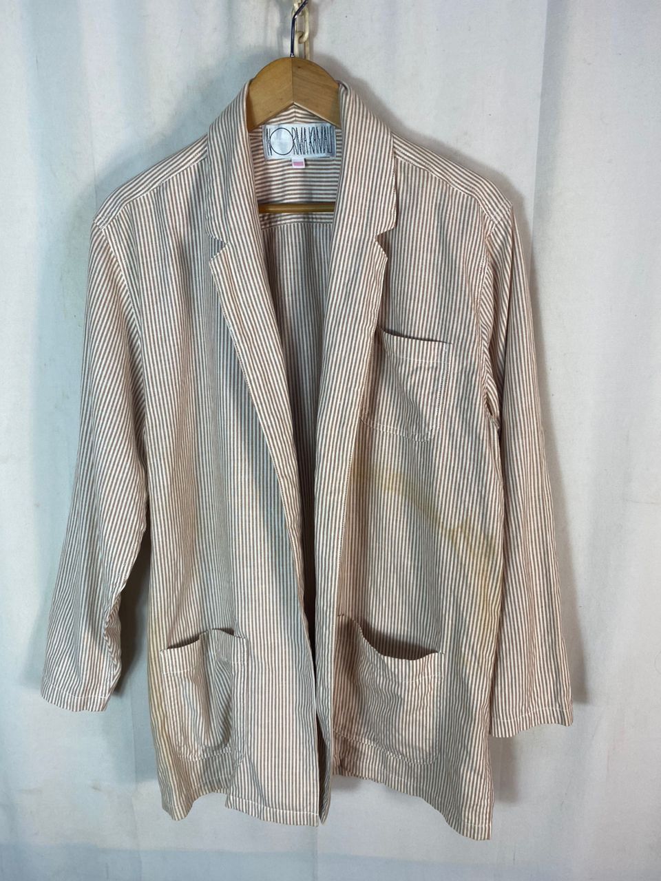 Designer Unisex🔥Norma kamali stripe cardigan jacket Size US L / EU 52-54 / 3 - 1 Thumbnail