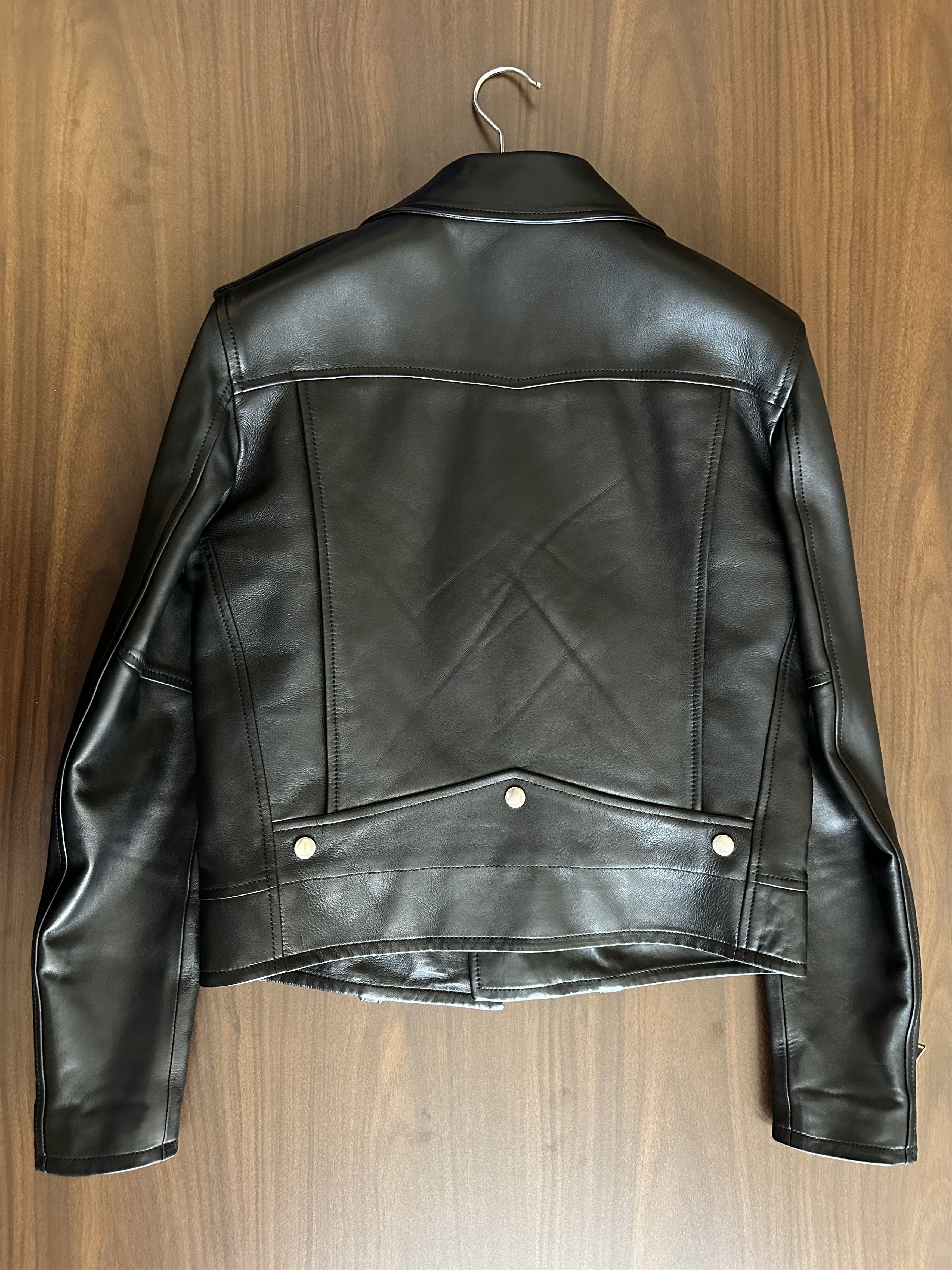 Saint Laurent Paris Women's Leather Biker Jacket Size M / US 6-8 / IT 42-44 - 2 Thumbnail