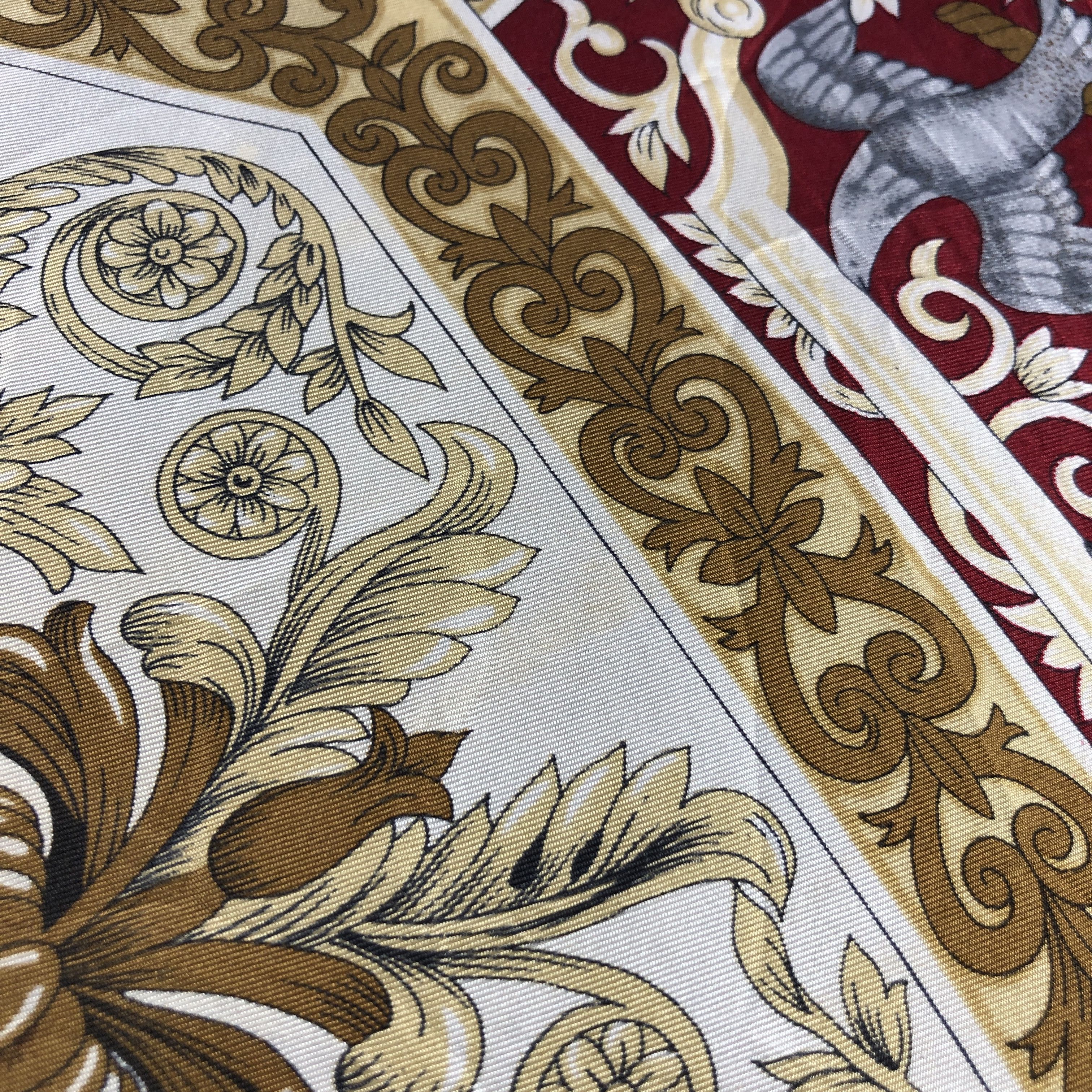 Vintage Vintage Luxury Baroque Silk Scarf M1303 Size ONE SIZE - 8 Thumbnail