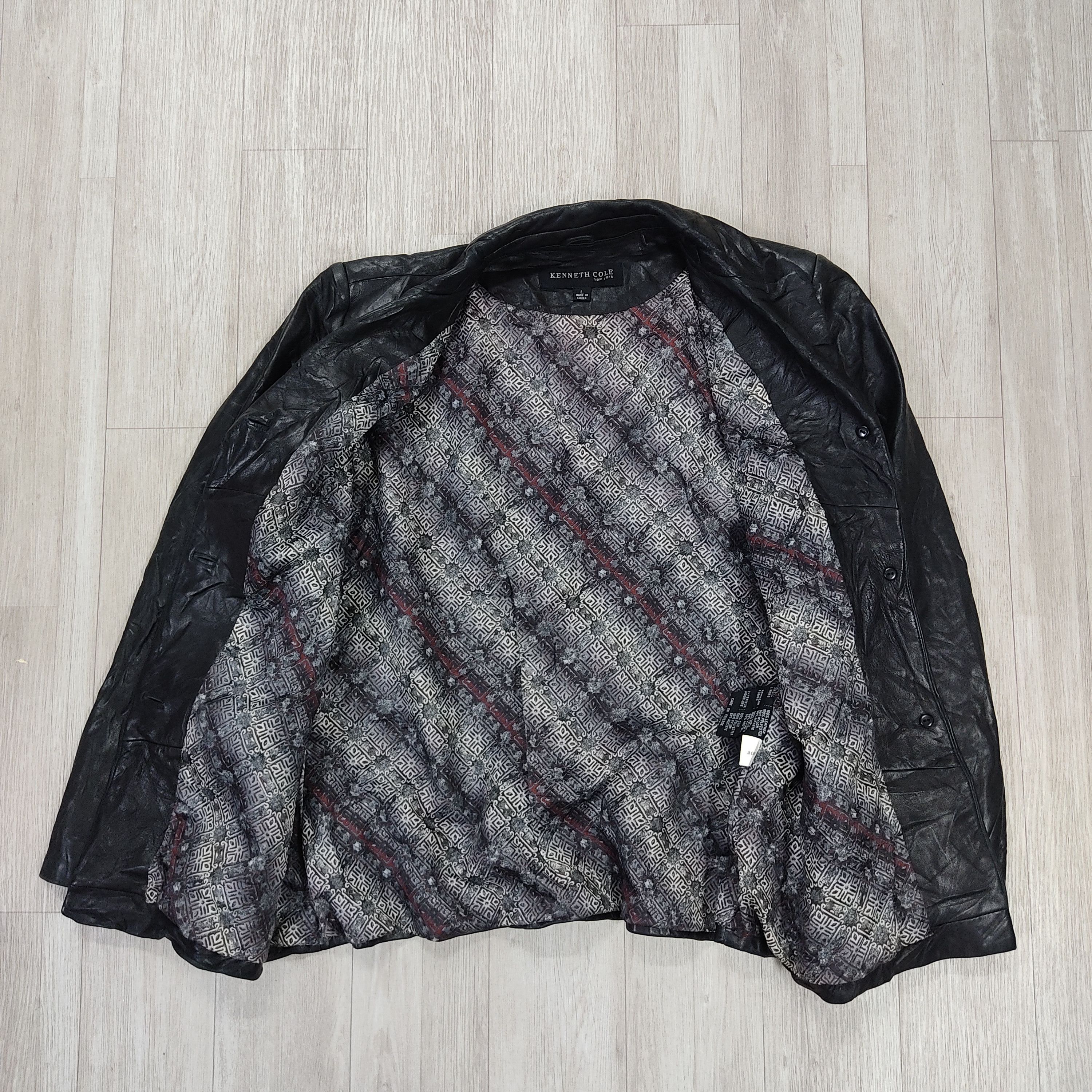 Designer × Kenneth Cole KENNETH COLE 3 Buttons Distressed Leather Jacket Size US L / EU 52-54 / 3 - 10 Thumbnail