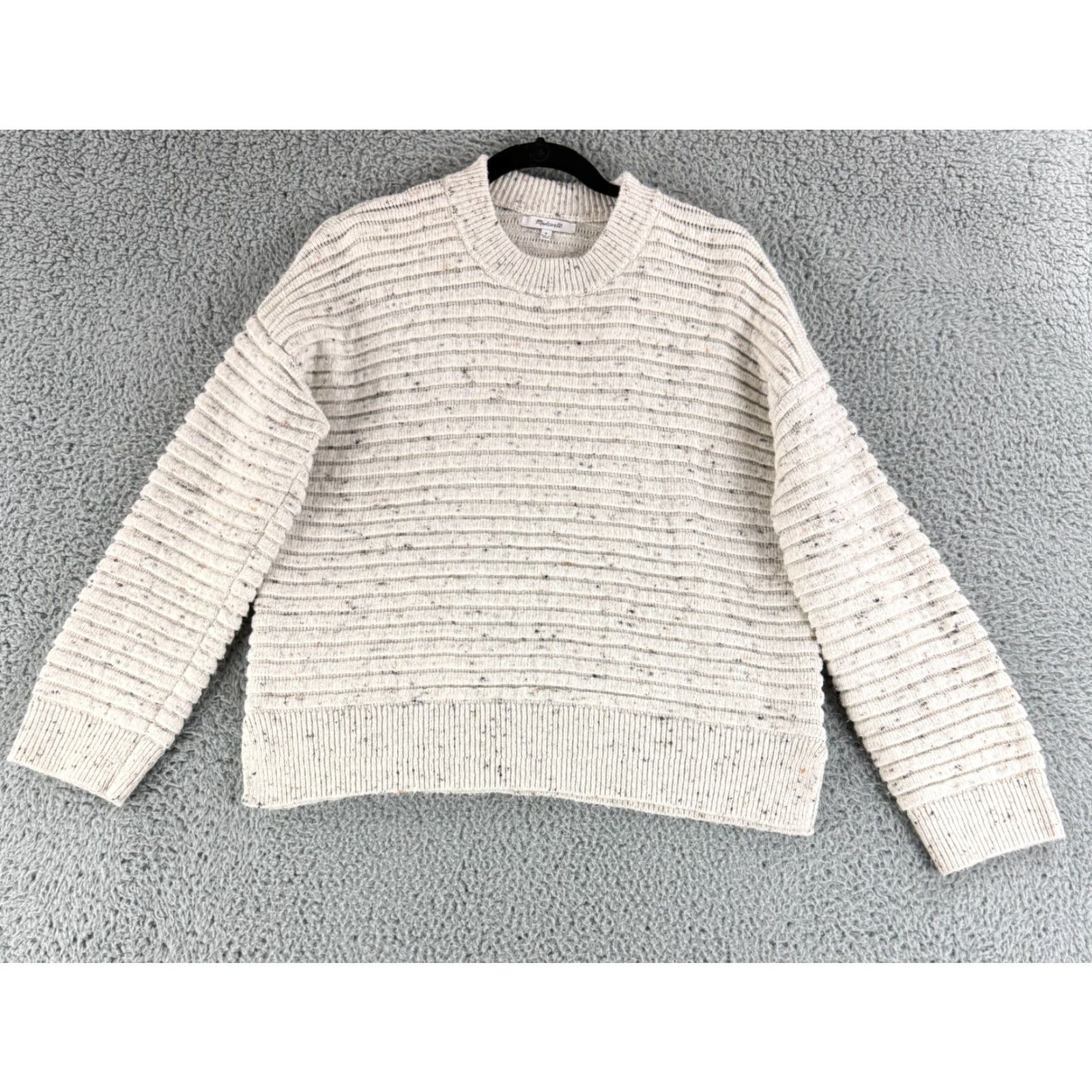 Madewell Madewell Sweater Womens Medium Ivory Pullover Long Sleeve Knit Casual Crew Neck Size M / US 6-8 / IT 42-44 - 2 Thumbnail