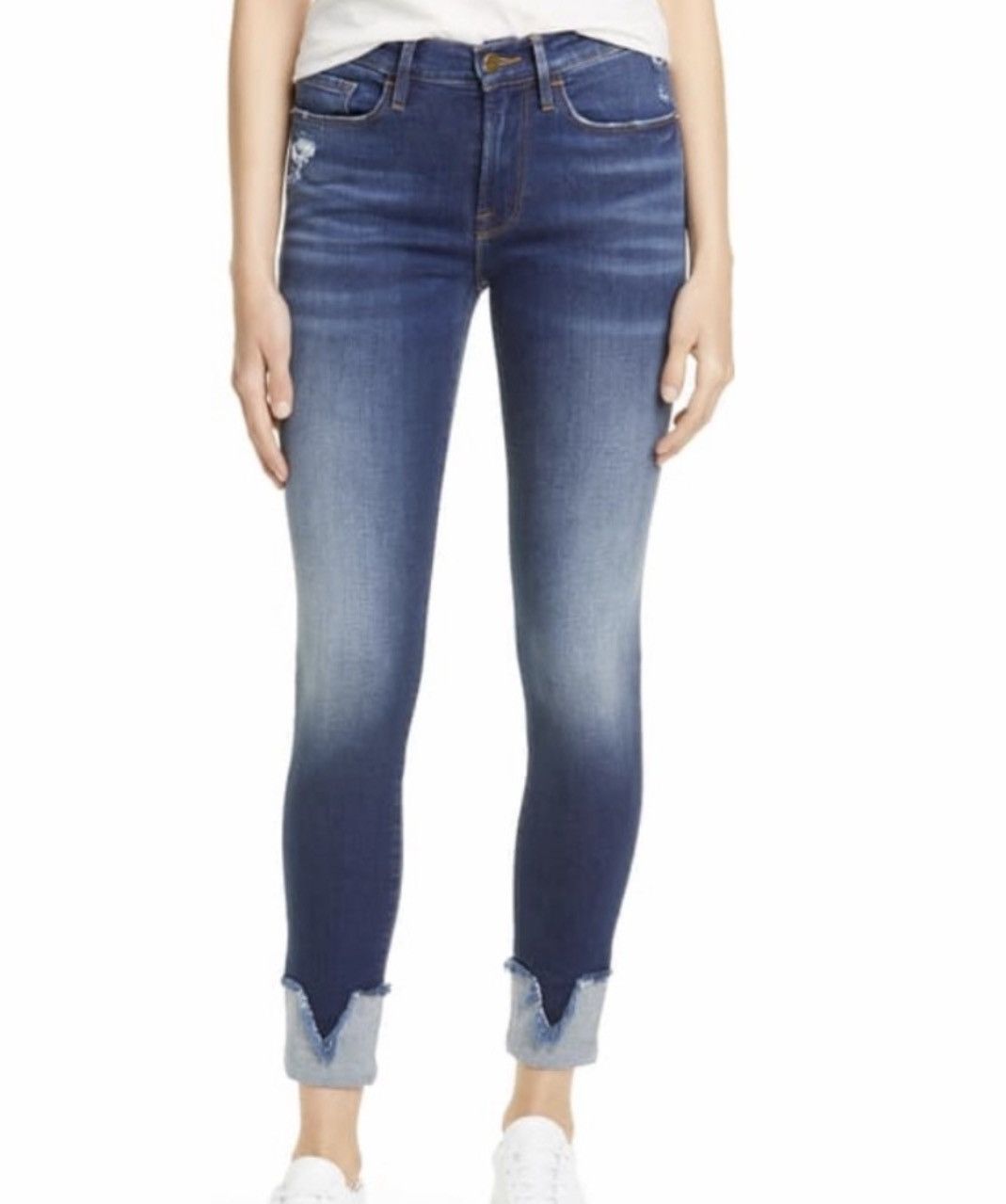 Frame Frame Le Skinny De Jeanne Crop Reverse V-Cuff Size 26" / US 2 / IT 38 - 1 Thumbnail