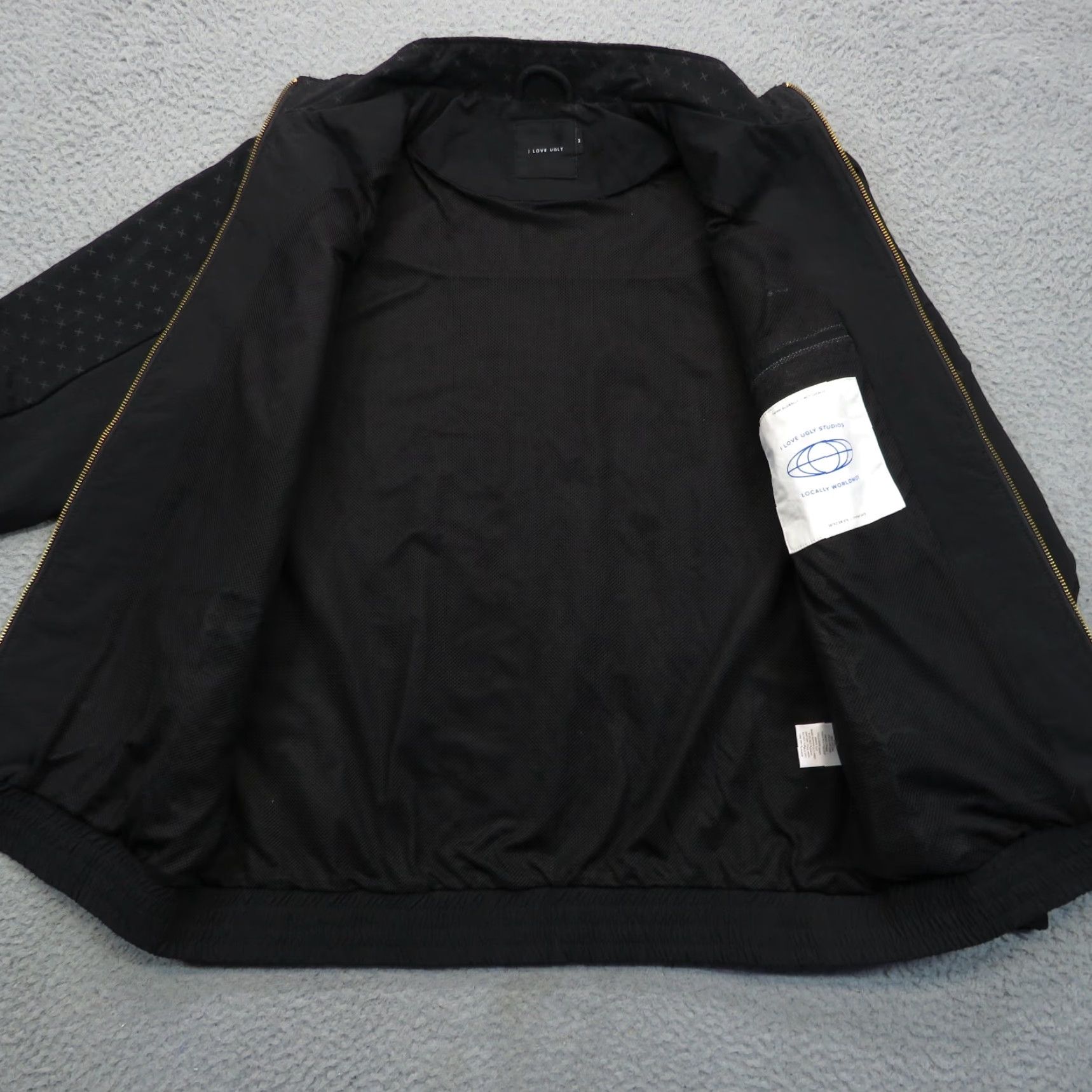I Love Ugly I Love Ugly Jacket Mens Medium Black Full Zip Windbreaker Streetwear Track Jacket Size US M / EU 48-50 / 2 - 4 Thumbnail