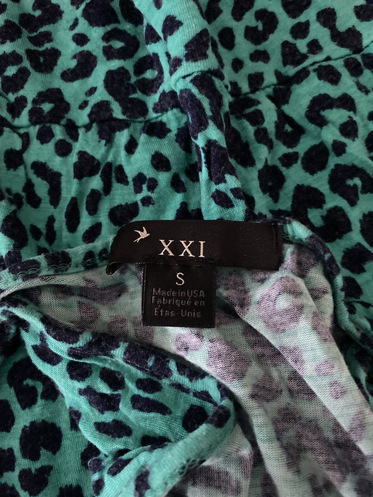 Other VINTAGE FOREVER 21 XXI LEOPARD PRINT RACER BACK TUNIC TANK Size S / US 4 / IT 40 - 8 Thumbnail