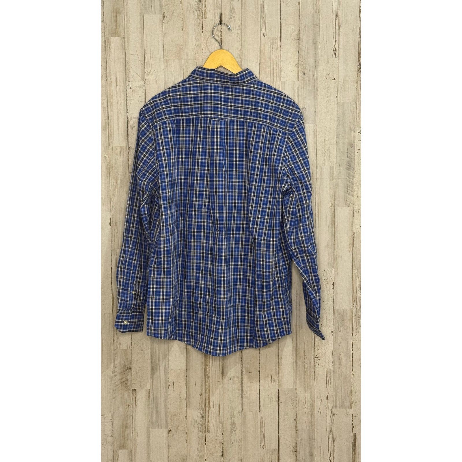 Chaps Chaps Men's Blue Plaid Long Sleeve Button-Down Shirt Size US L / EU 52-54 / 3 - 3 Thumbnail