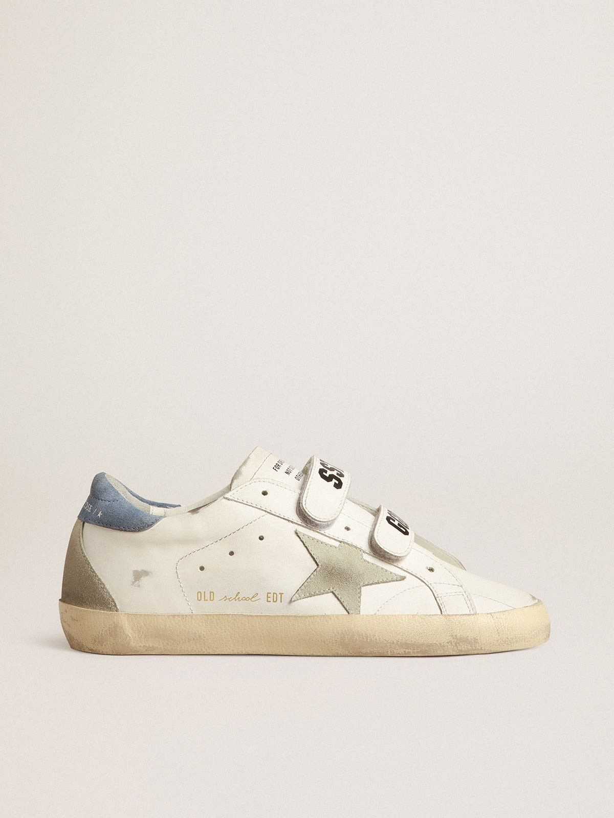 Golden Goose Old School with ice-gray suede star and light blue heel tab Size US 11 / IT 41 - 1 Preview
