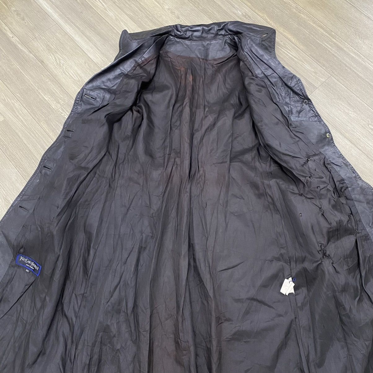 Yves Saint Laurent 90s Yves Saint Laurent Hedi Slimane Leather Trench Coat YSL Size US M / EU 48-50 / 2 - 8 Thumbnail