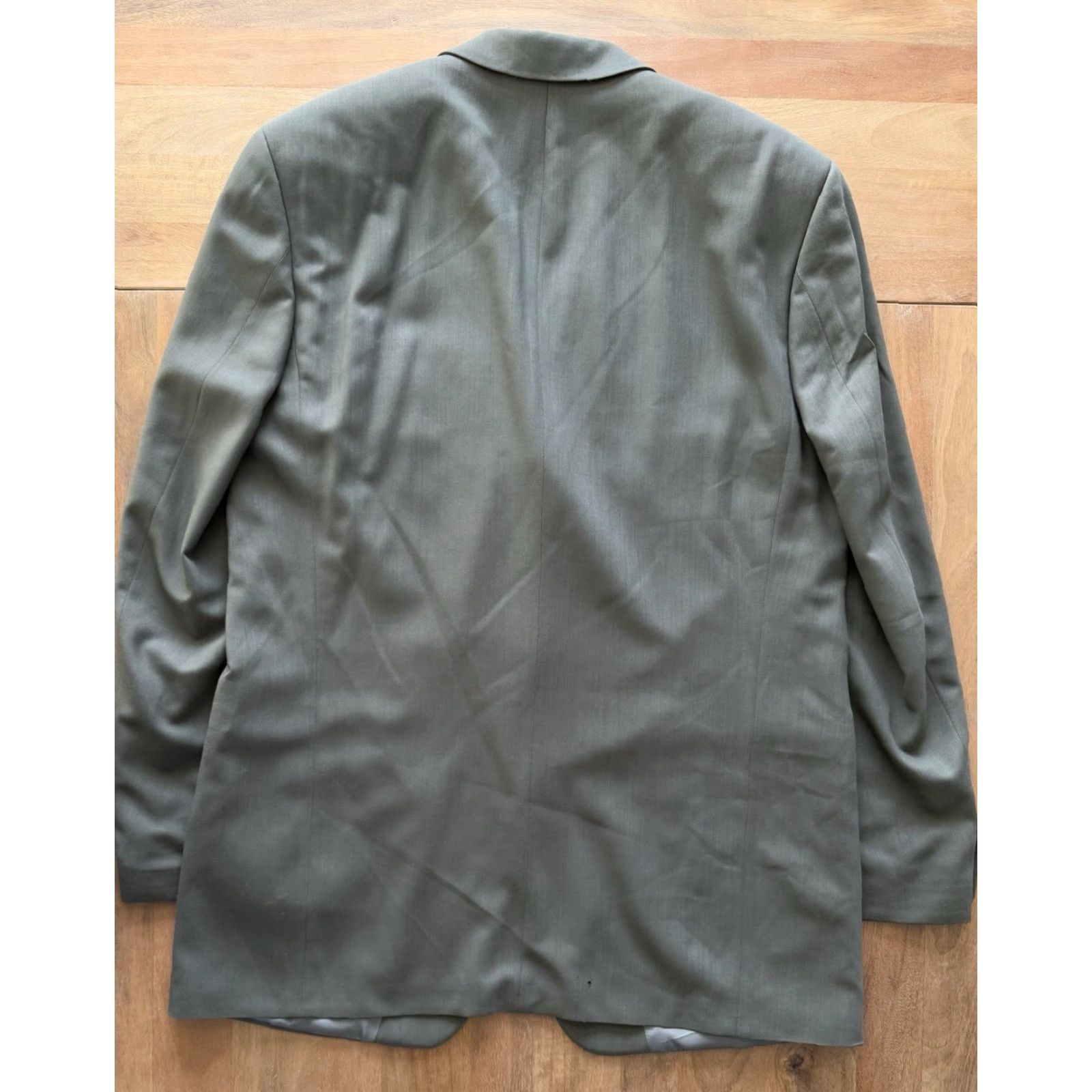 Hugo Boss VINTAGE Hugo Boss Green Einstein Blazer Mens 46L Ventless Sport Jacket Coat USA Size 46R - 2 Thumbnail