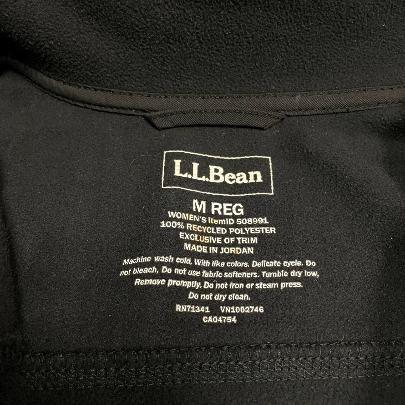 Vintage LL Bean Jacket Womens Medium Black Full Zip Grid Fleece Outdoor Hiking 508991 Size M / US 6-8 / IT 42-44 - 6 Thumbnail
