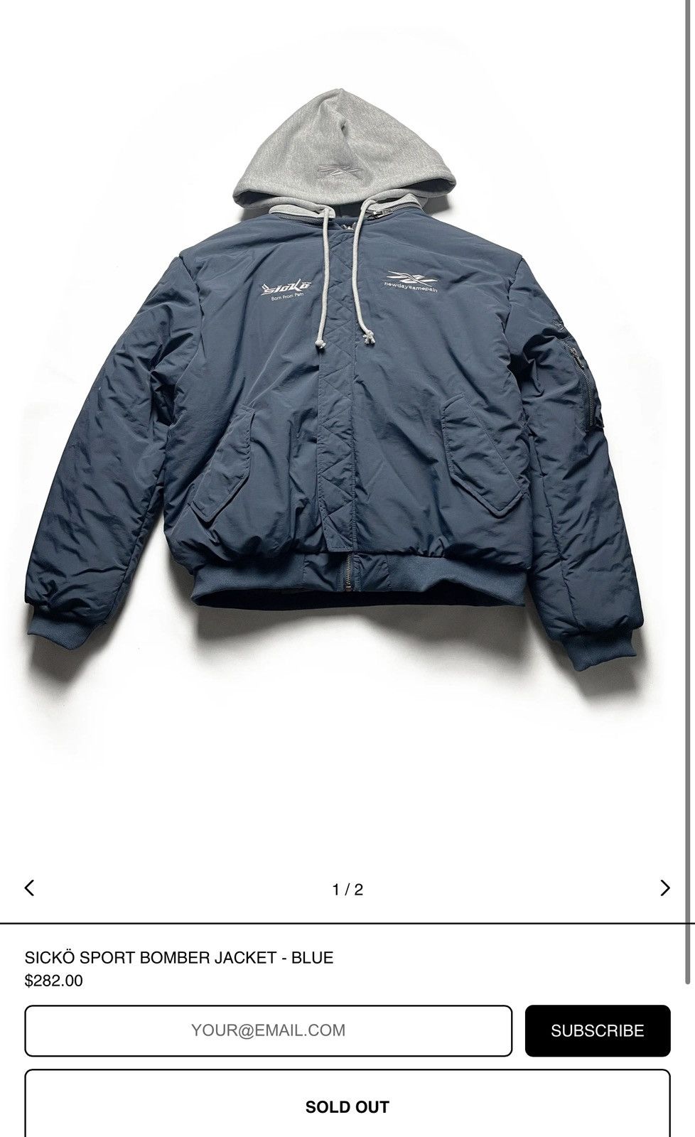 Sicko NEW DAY SAME PAIN // SICKO COLLAB BOMBER JACKET | Grailed