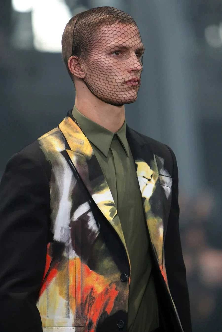 Givenchy Givenchy Hand-Painted Oil Painting Wool Blazer 44 Size 44R - 3 Thumbnail