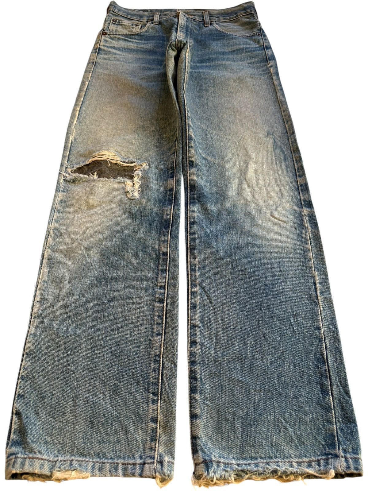 Levi's Vintage 90s Levis 502XX Big E Selvedge Patch Mud Wash Jeans Size US 29 - 2 Thumbnail