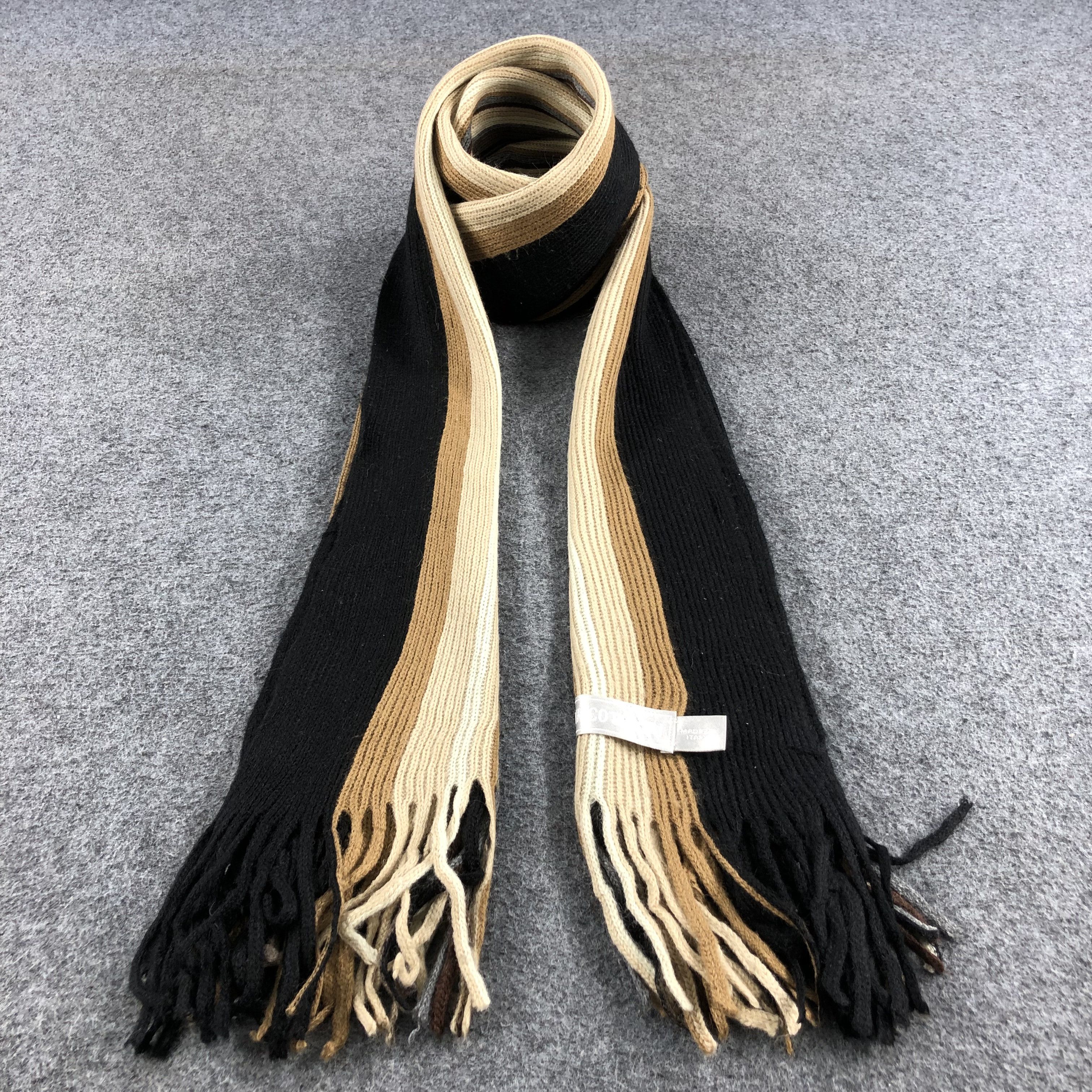 Enrico Coveri Enrico Coveri Striped Knit Scarf Muffler V676 Size ONE SIZE - 1 Thumbnail