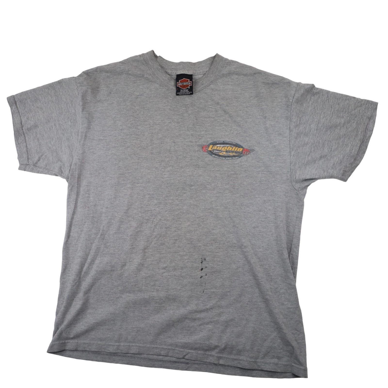 Harley Davidson × Vintage Vintage Y2k Harley Davidson Laughlin Rive Run Graphic T Size US L / EU 52-54 / 3 - 1 Thumbnail