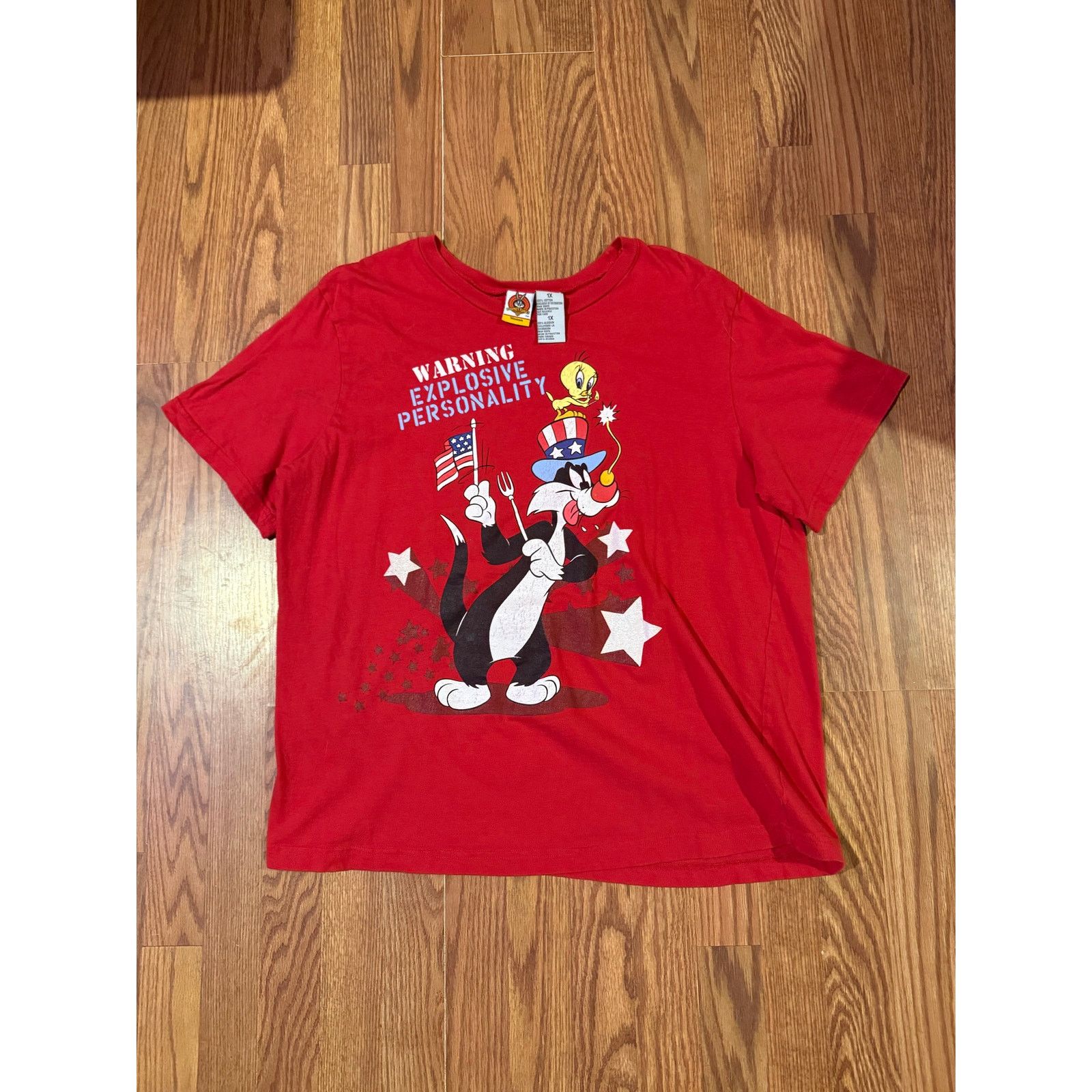 Other 90s Y2K Sylvester and Tweety Patriotic Size XL / US 12-14 / IT 48-50 - 1 Thumbnail