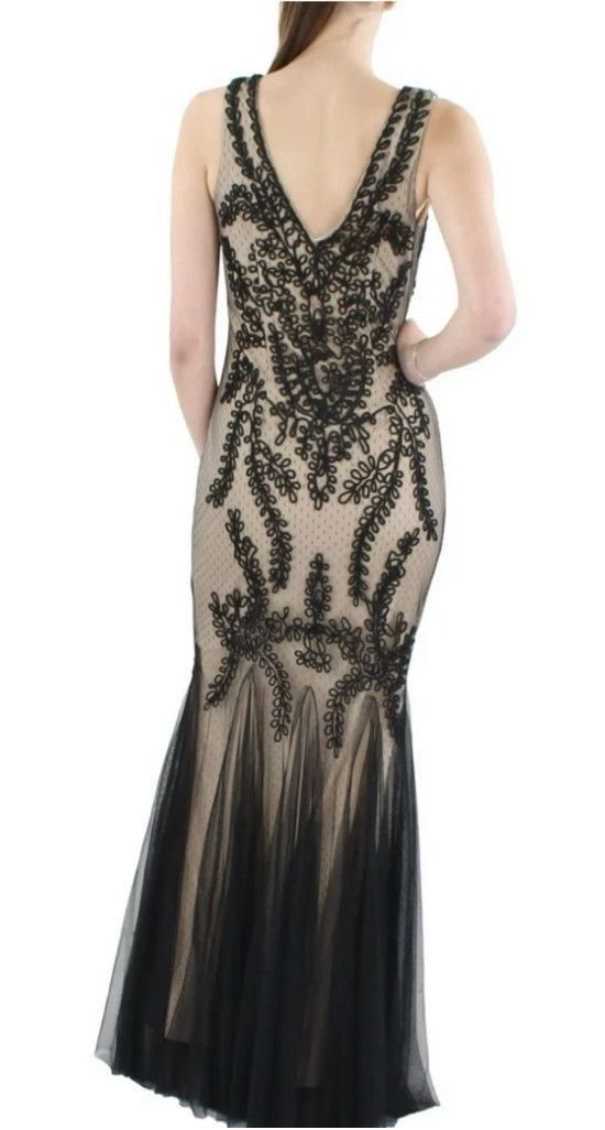 Betsey Johnson Women's Betsy & Adam Black & Beige Dress Size 10 Size L / US 10 / IT 46 - 2 Thumbnail