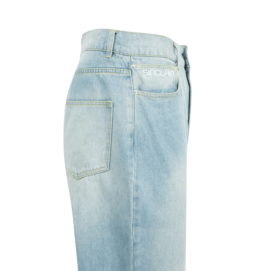 Sinclair Global o1h1sh10525 Country Patched Denim Jeans in Washed Blue Size US 36 / EU 52 - 3 Thumbnail