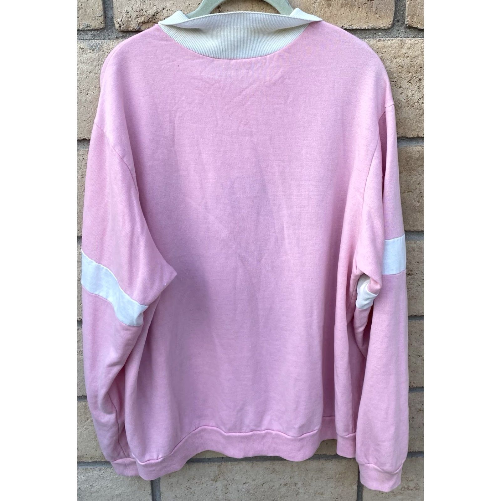 Pinko VINTAGE Western Shirt Line Pink Graphic Sweatshirt XL Men 80s 1980s Licensed Worn Size US XL / EU 56 / 4 - 7 Thumbnail