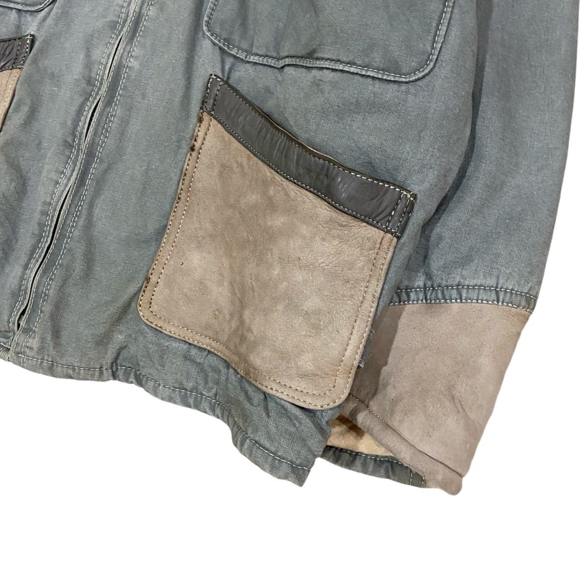 Vintage 🔥VINTAGE LAMBSKIN PATCHWORK SHEARLING LEATHER PART JACKET Size US L / EU 52-54 / 3 - 6 Thumbnail