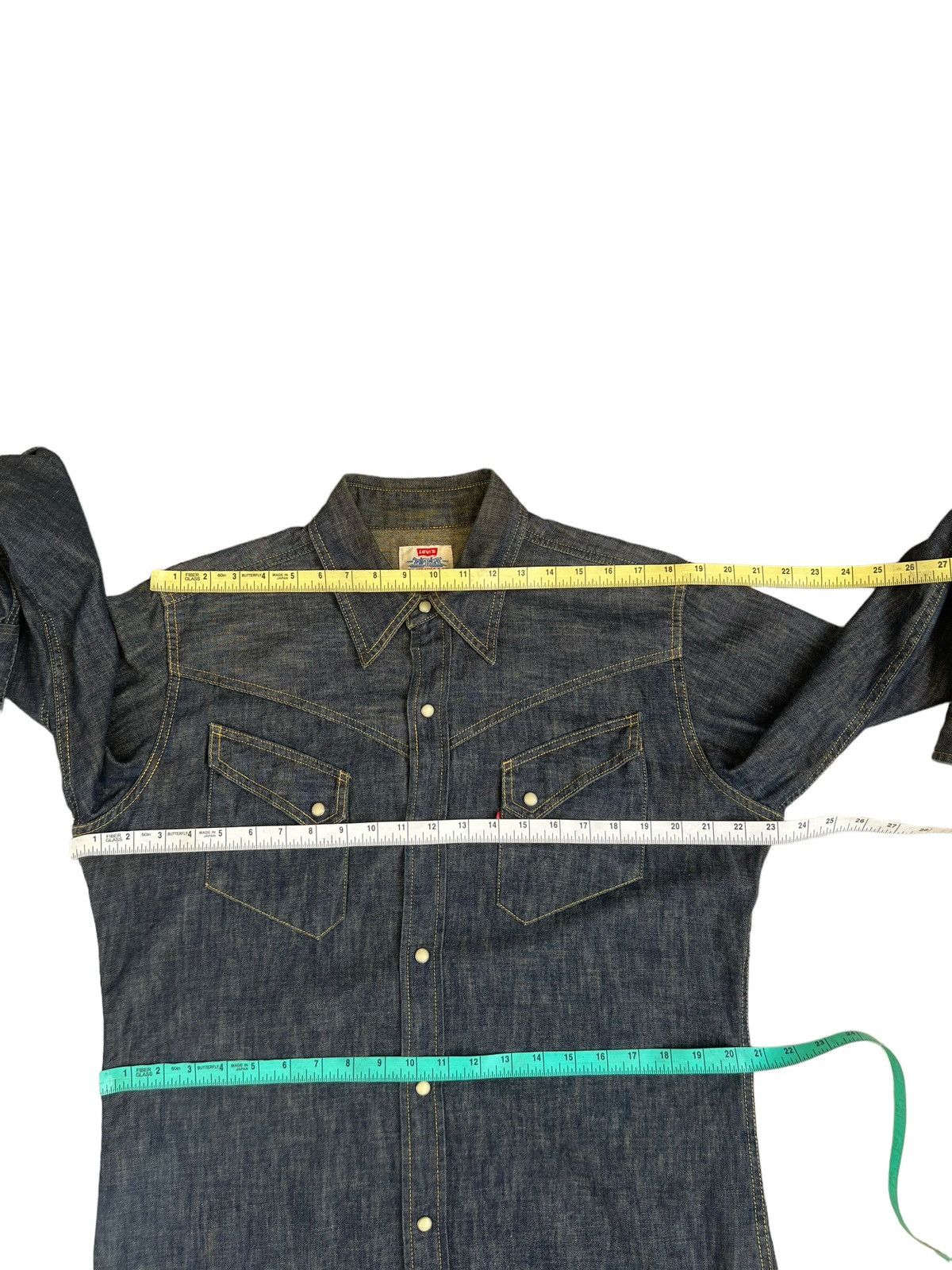 Levi's Vintage 1998 Levi’s Mud Denim Western Shirt Slant Pocket Size US L / EU 52-54 / 3 - 3 Thumbnail