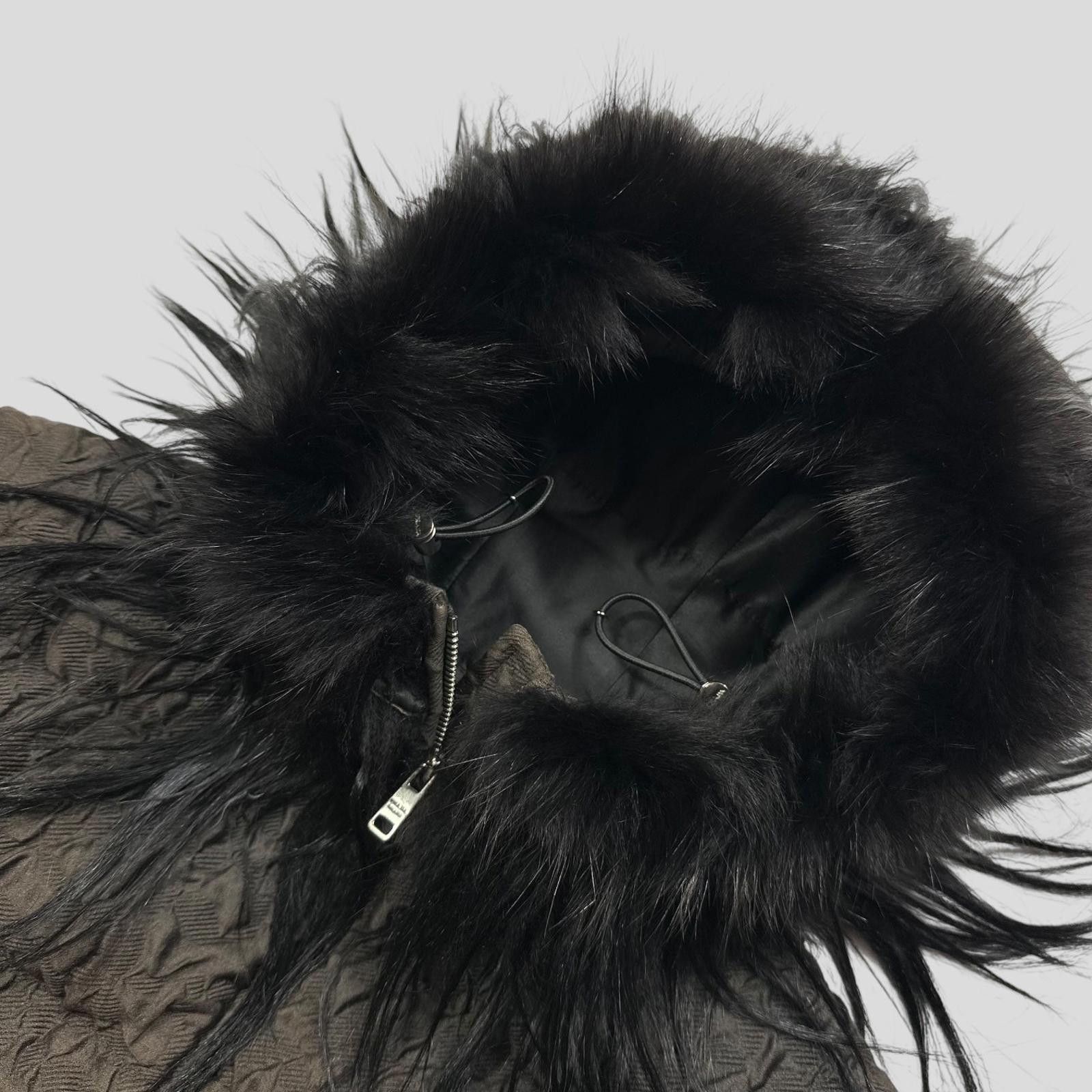 Prada Prada 2014 Extreme Fur Silk & Wool Textured Puffer Jacket S Size US S / EU 44-46 / 1 - 5 Thumbnail