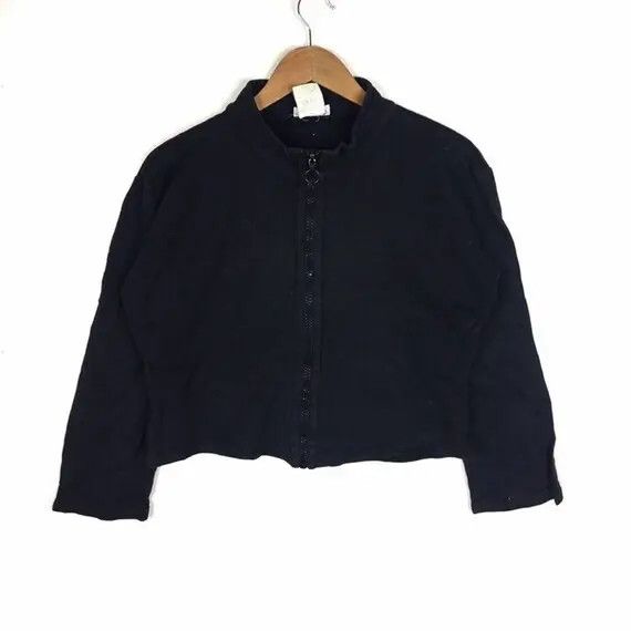 agnes b. Vtg AGNES B PARIS French Designer Crop Tops Sweater Jacket Size M / US 6-8 / IT 42-44 - 1 Thumbnail