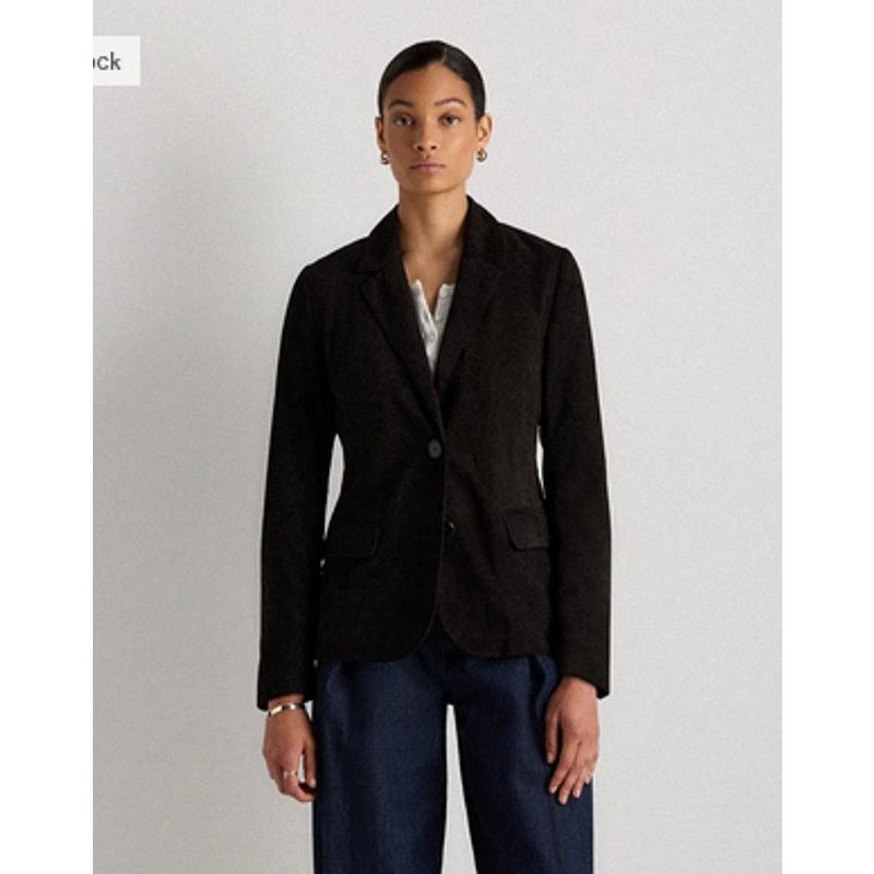 Quince Quince 100% Sude Blazer Charcoal Black Size S Size S / US 4 / IT 40 - 4 Thumbnail