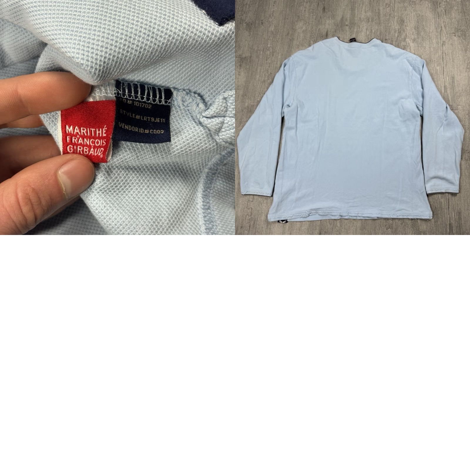 Vintage VINTAGE Girbaud Oversized 90s Knit Sweater Men 2XL Blue Cotton V-Neck Retro Casual Size US XXL / EU 58 / 5 - 8 Thumbnail