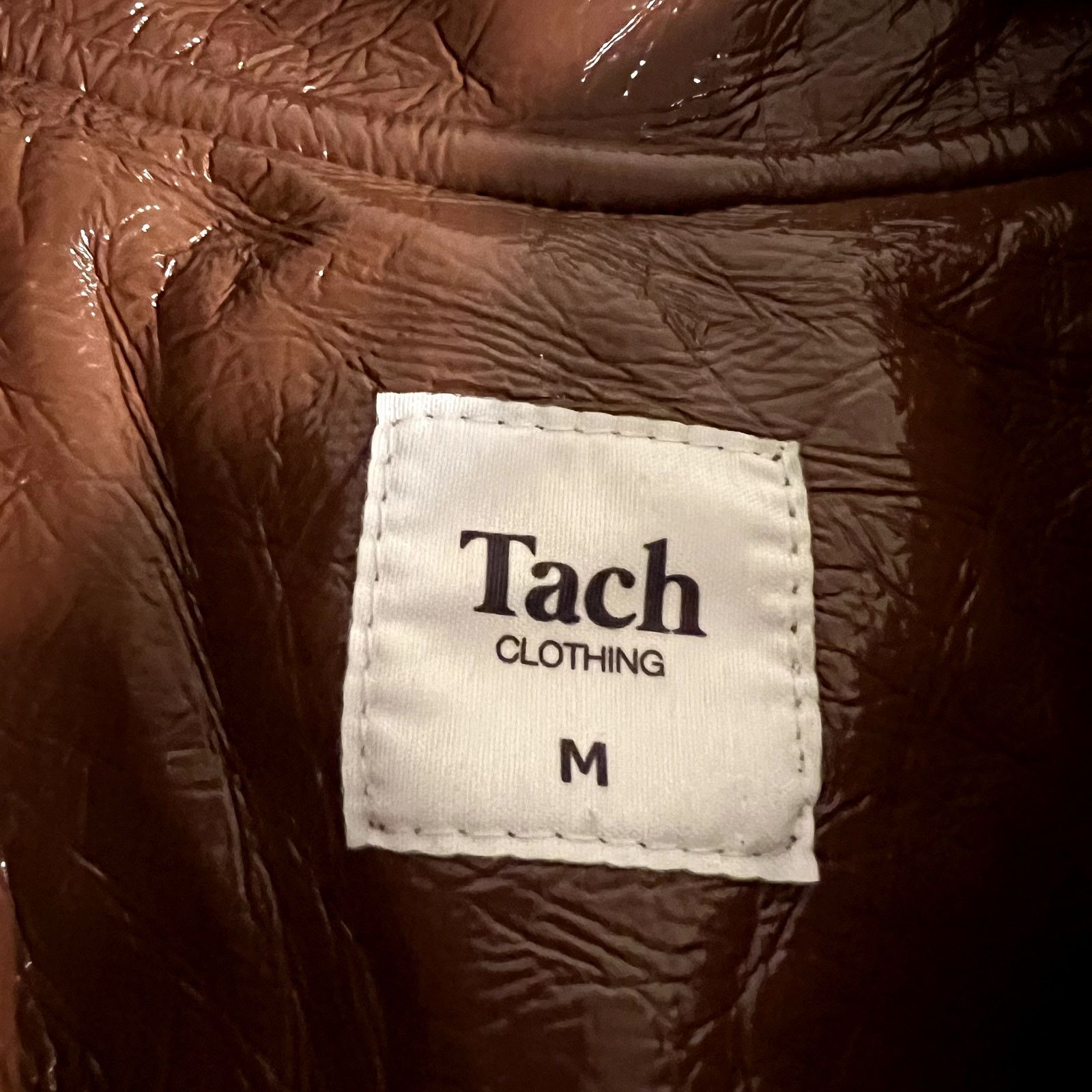 Anthropologie Tach Clothing Mahogany Brown Faux Leather Carioca Jacket Size M / US 6-8 / IT 42-44 - 4 Thumbnail