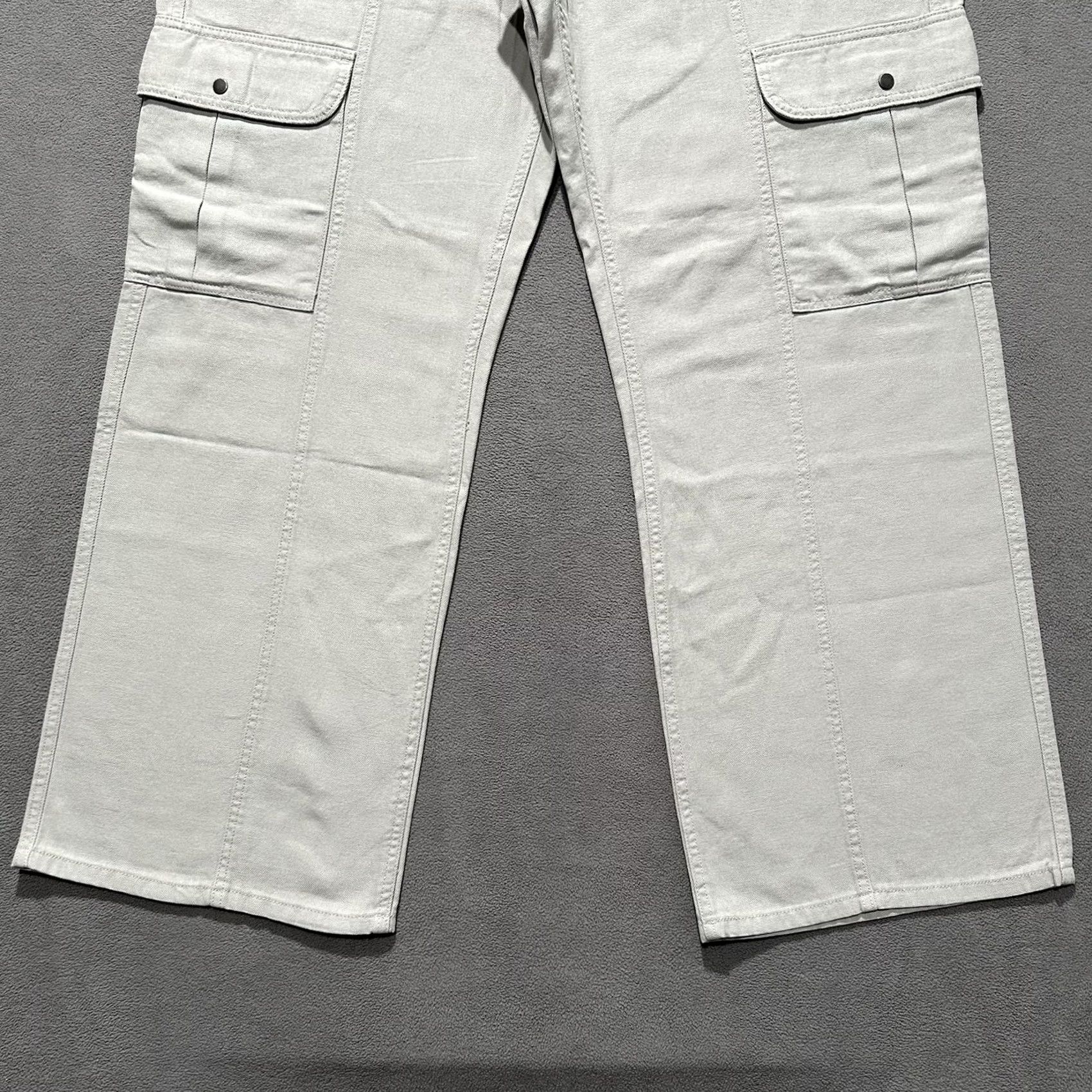 Aeropostale Aeropostale Pants Womens 2XL Beige Mid Rise Utility Cargo Pocket Wide Leg Size 28" / US 6 / IT 42 - 5 Thumbnail