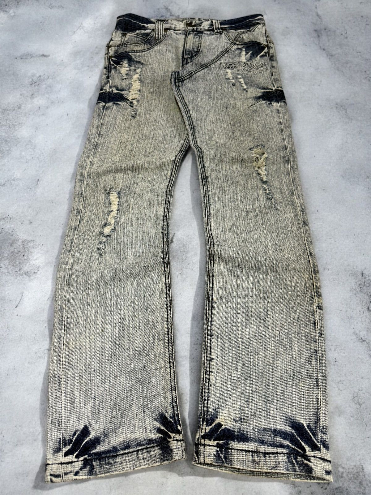 Japanese Brand × PHENOMENON MCD Japan Acid Wash Deconstructed Distressed Jeans Size US 30 / EU 46 - 1 Thumbnail