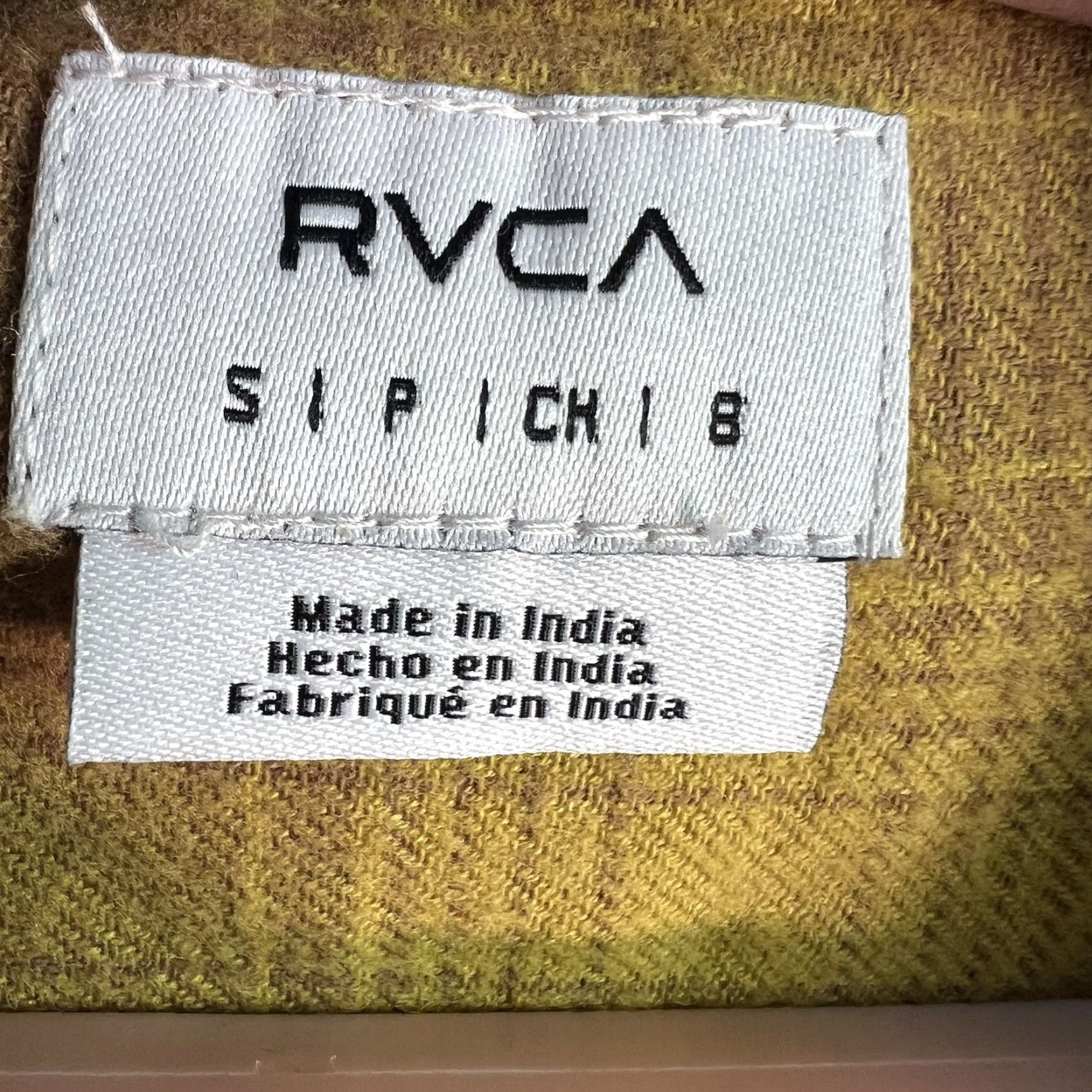 RVCA RVCA Plaid Flannel Button-Up Shirt Women’s S Yellow NWT Size S / US 4 / IT 40 - 5 Thumbnail