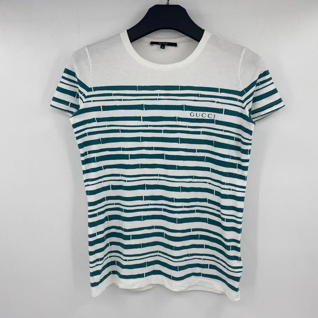 Gucci Gucci striped letter short sleeves Nextarrow-2412 Size US M / EU 48-50 / 2 - 1 Thumbnail