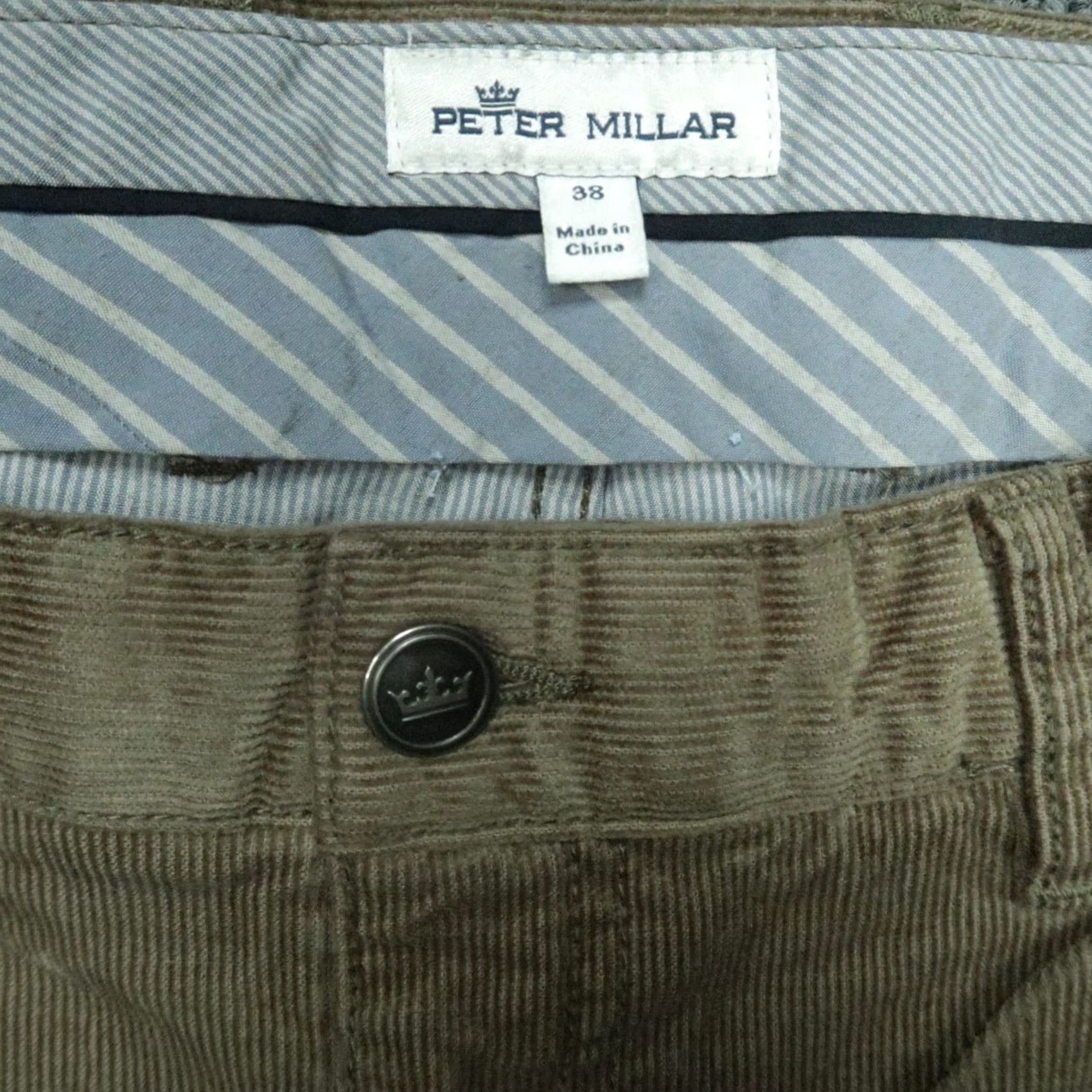 Peter Millar Peter Millar Pants Men 38x34 Green Superior Corduroy 5-Pocket Chino Straight Slim? (note: cannot assume) Size US 38 / EU 54 - 4 Thumbnail