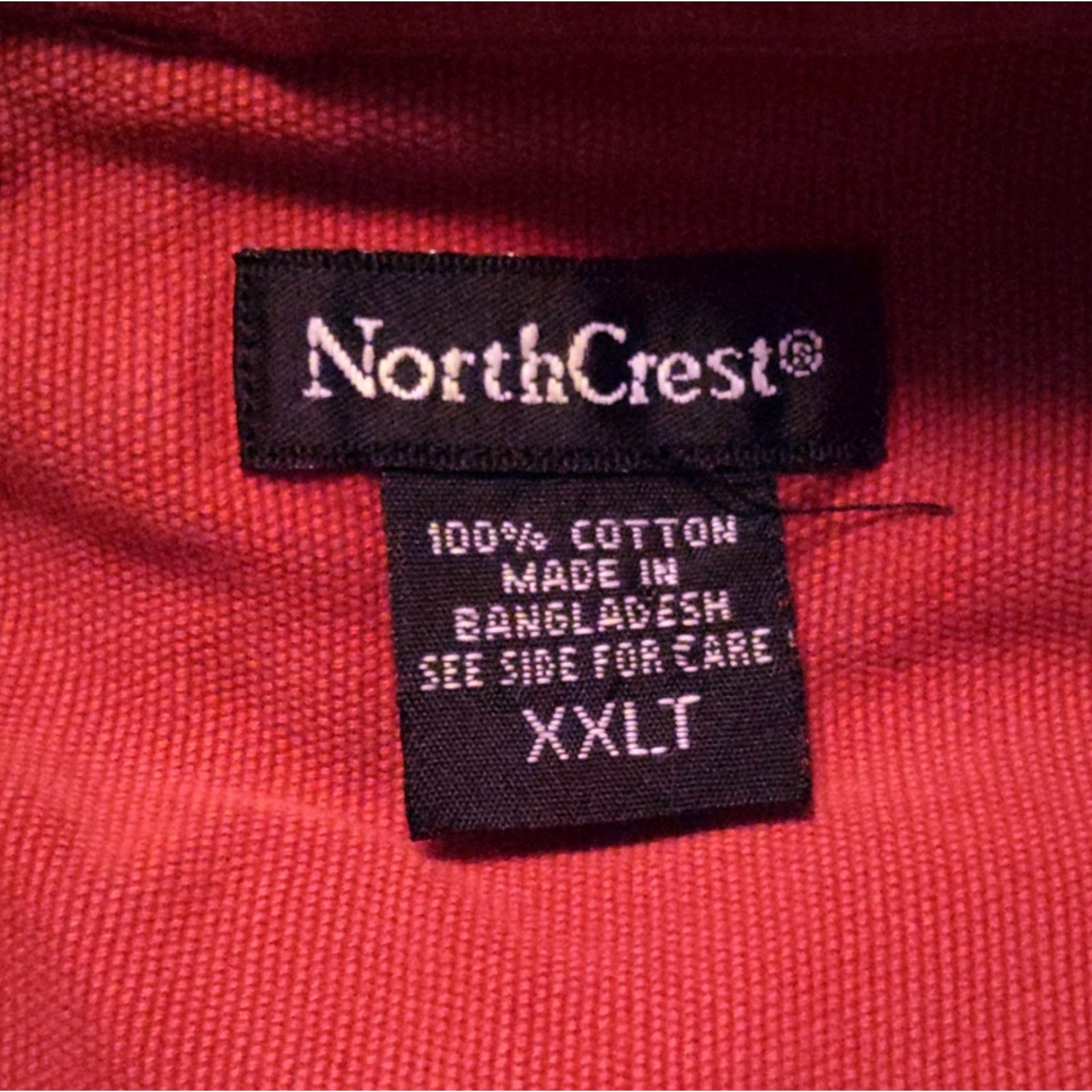 Vintage Northcrest Button-Up Shirt Mens 2XLT Red Twill Heavy Cotton Casual Long Sleeve Collared Button-Down Shirt Size US XXL / EU 58 / 5 - 4 Thumbnail