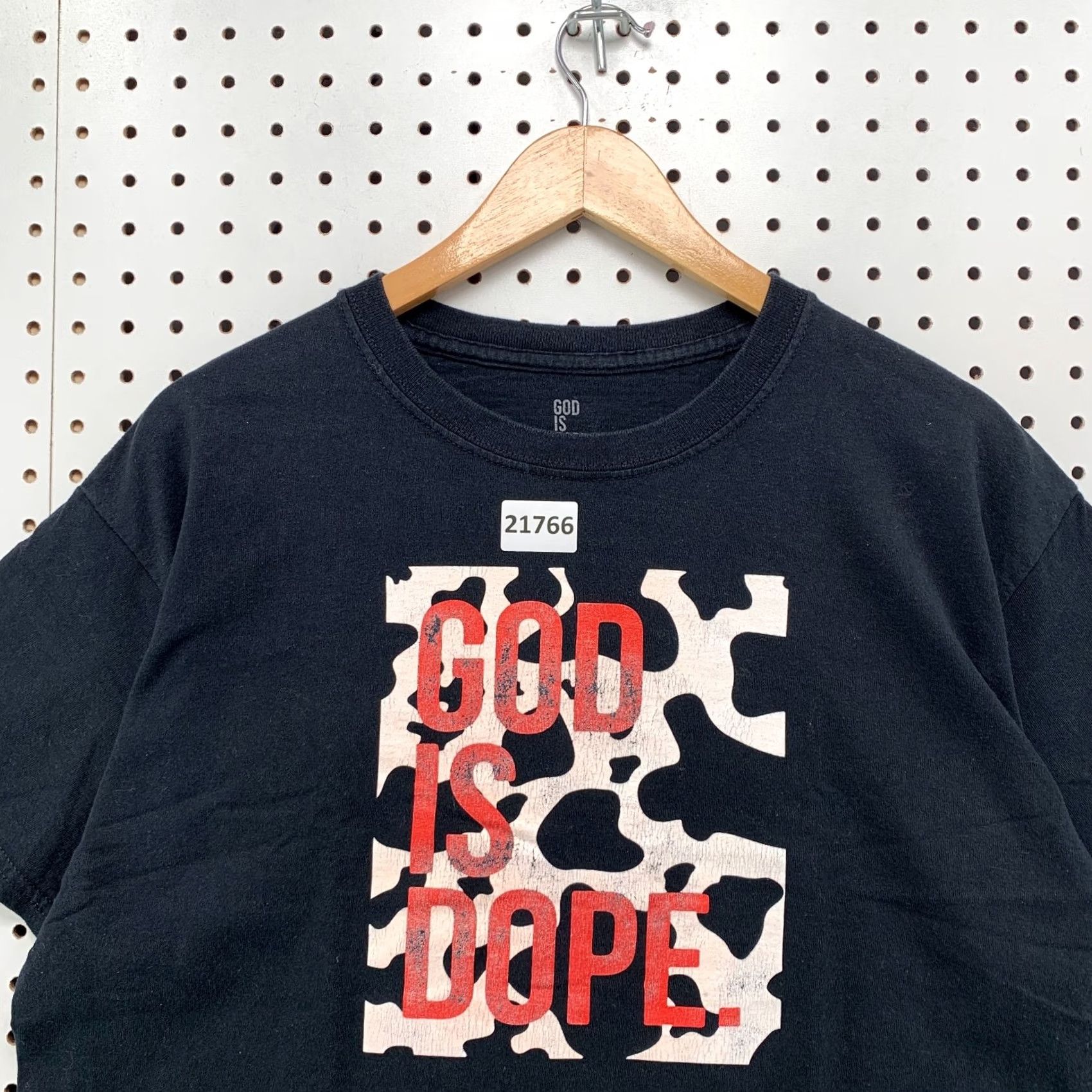 Vintage God Is Dope Shirt Black Adult Medium TEE 21.5x28 Crew Neck Short Sleeve Unisex Shirts Womens Mens Size US M / EU 48-50 / 2 - 7 Thumbnail