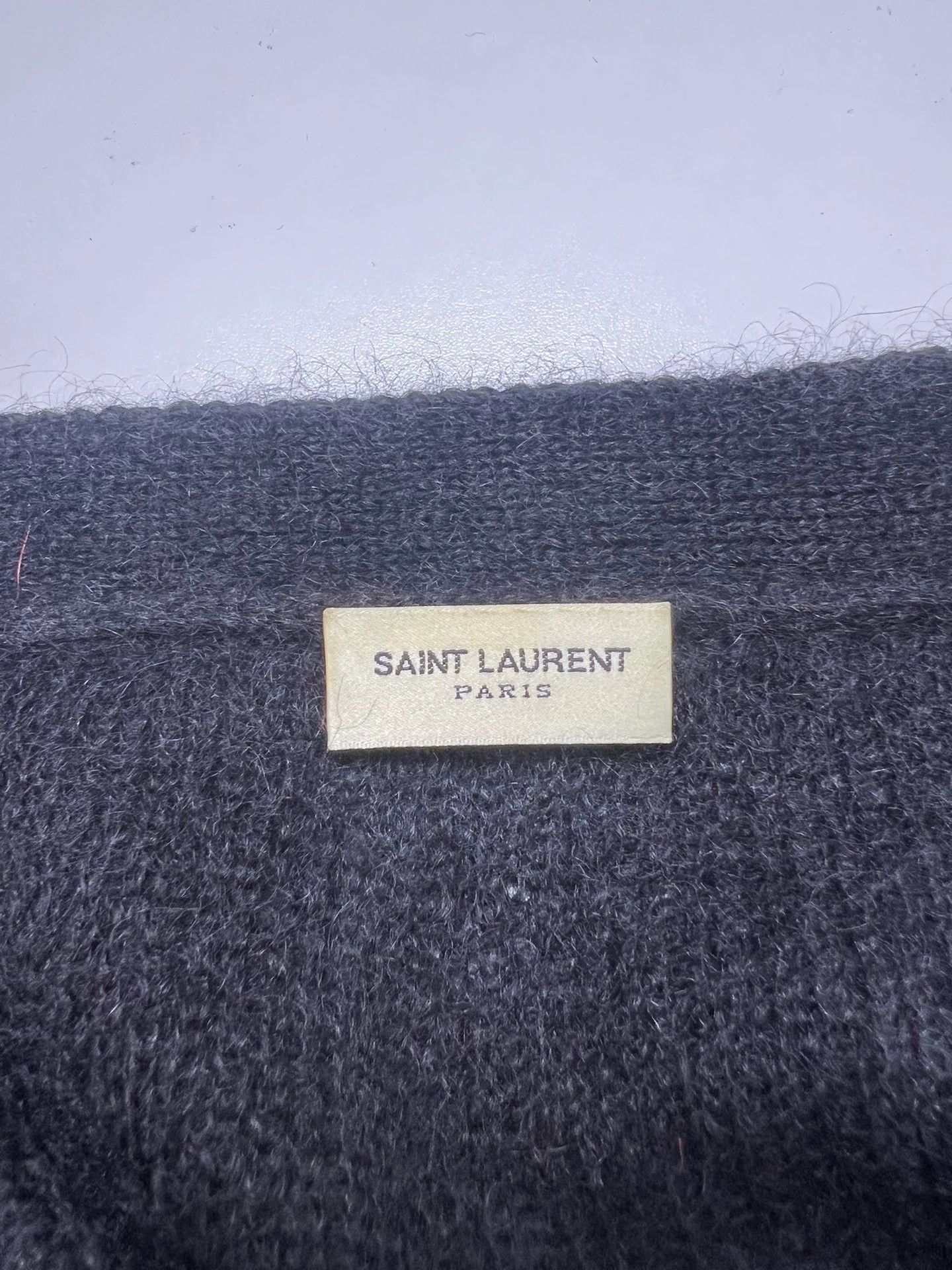 Saint Laurent Paris SaintLaurent black red stripe V-neck oversized Scardigan Size US S / EU 44-46 / 1 - 5 Thumbnail