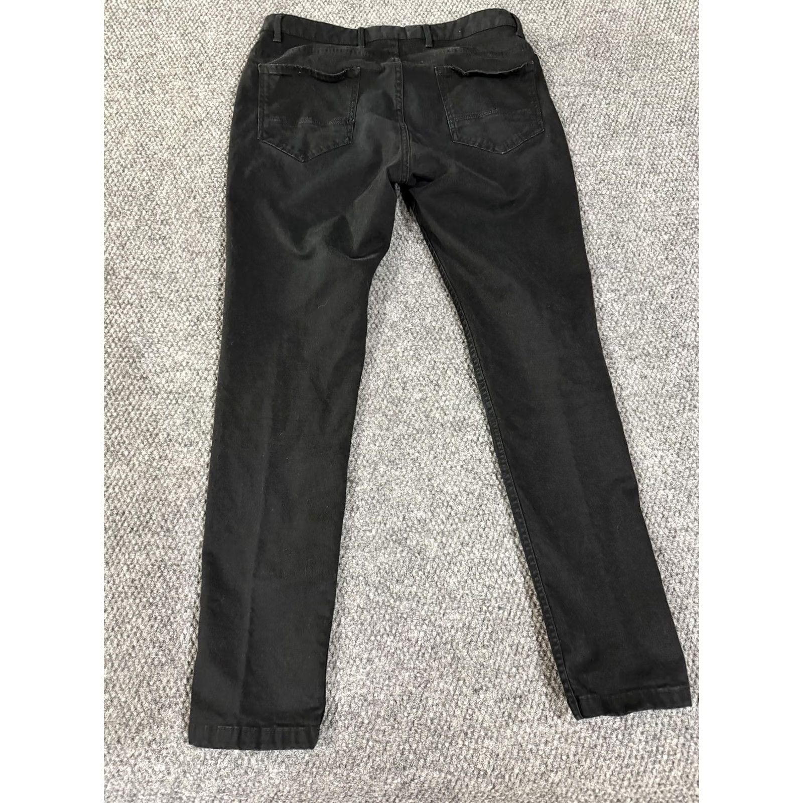 Zara VINTAGE? No — Zara Jeans Mens 32x30 Black Slim Tapered Stretch Denim Pants Dark Wash Casual Size US 32 / EU 48 - 7 Thumbnail