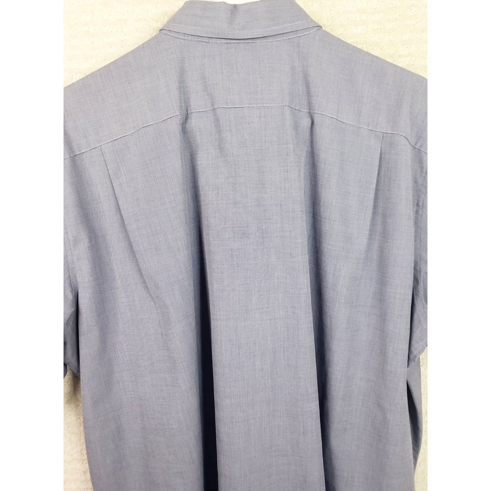 Vintage L.L. Bean Button Down Shirt Casual Short Sleeve Men's L Blue, Regular Fit, Solid, Button Front, Cotton Blend Size US L / EU 52-54 / 3 - 6 Thumbnail