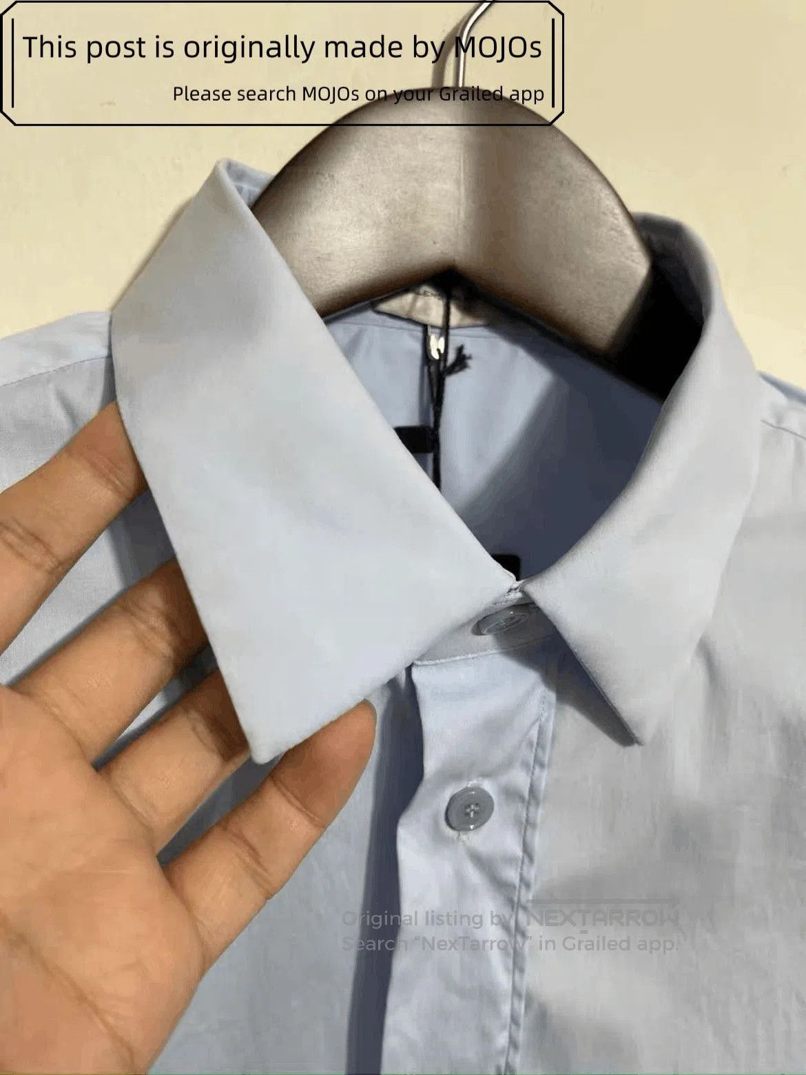 Balenciaga Sz 41 Balenciaga Blue S/S Classic Shirt mojos19381018. Size US L / EU 52-54 / 3 - 3 Thumbnail
