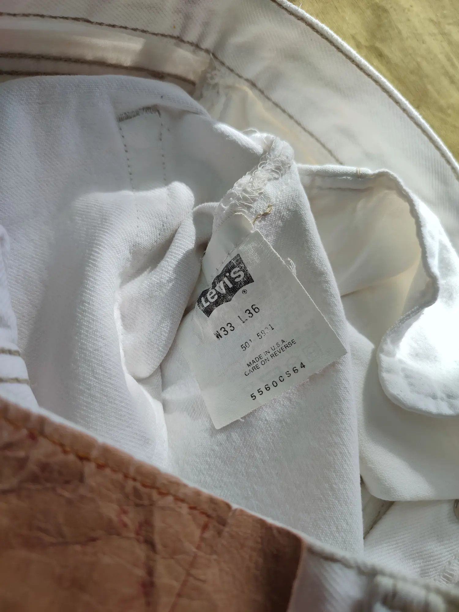 Levi's × Levi's Vintage Clothing Levis 501 Usa vintage white denim Size US 30 / EU 46 - 8 Thumbnail