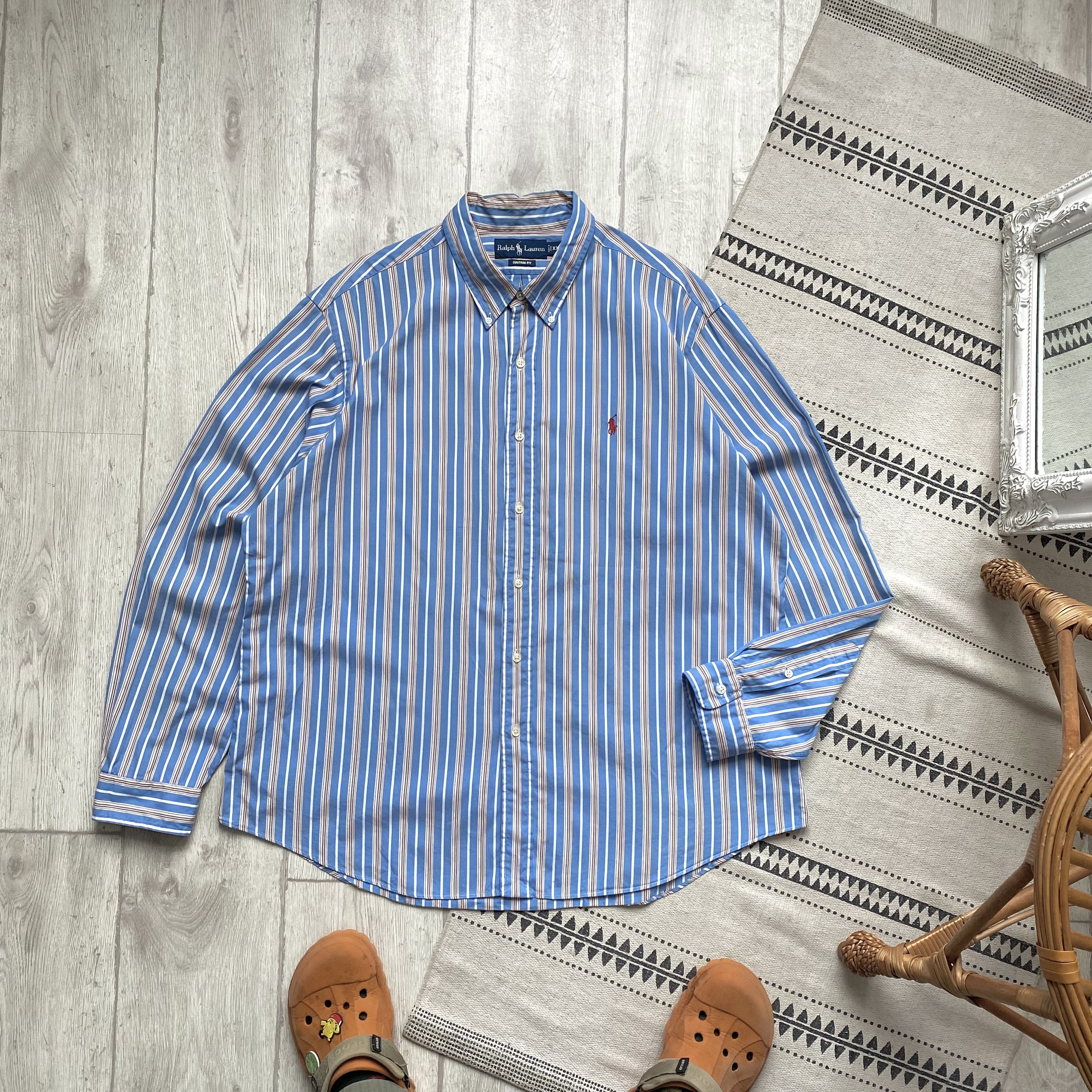 Polo Ralph Lauren 👔 Vintage 90s Polo Ralph Lauren striped shirt oldmoney Size US XXL / EU 58 / 5 - 8 Thumbnail